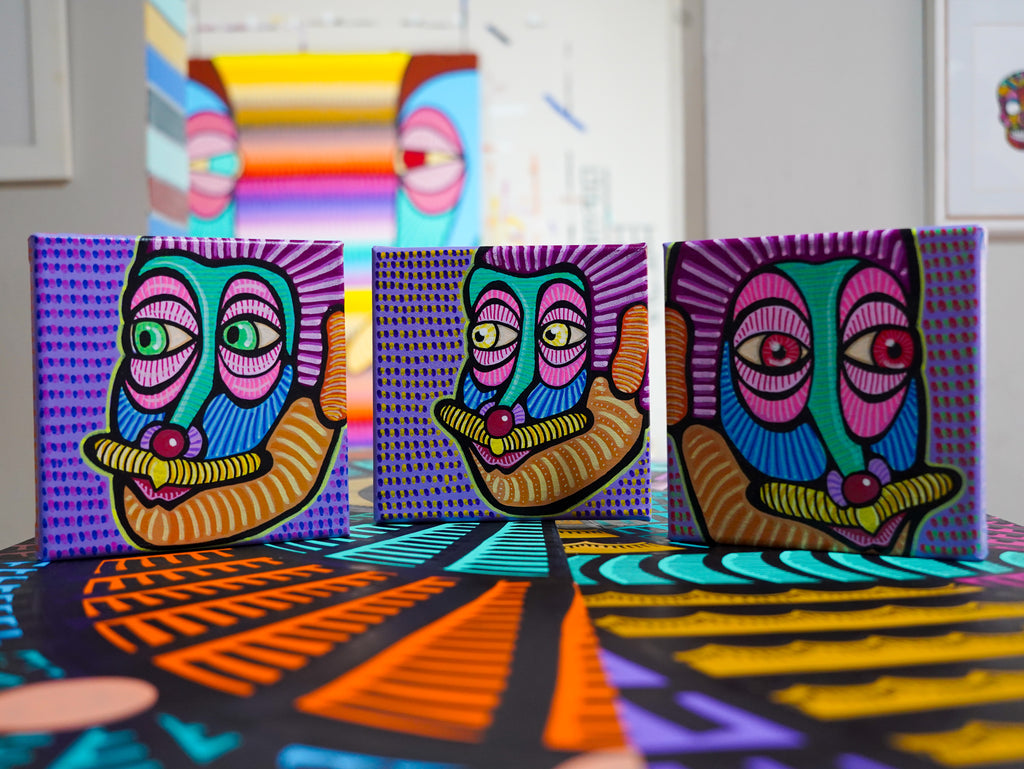 "Rostro Zoom 1" - Framed MX Original Painting