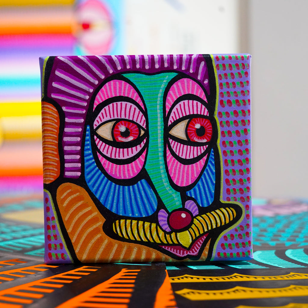 "Rostro Zoom 2" - Framed MX Original Painting