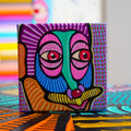 "Rostro Zoom 2" - Framed MX Original Painting