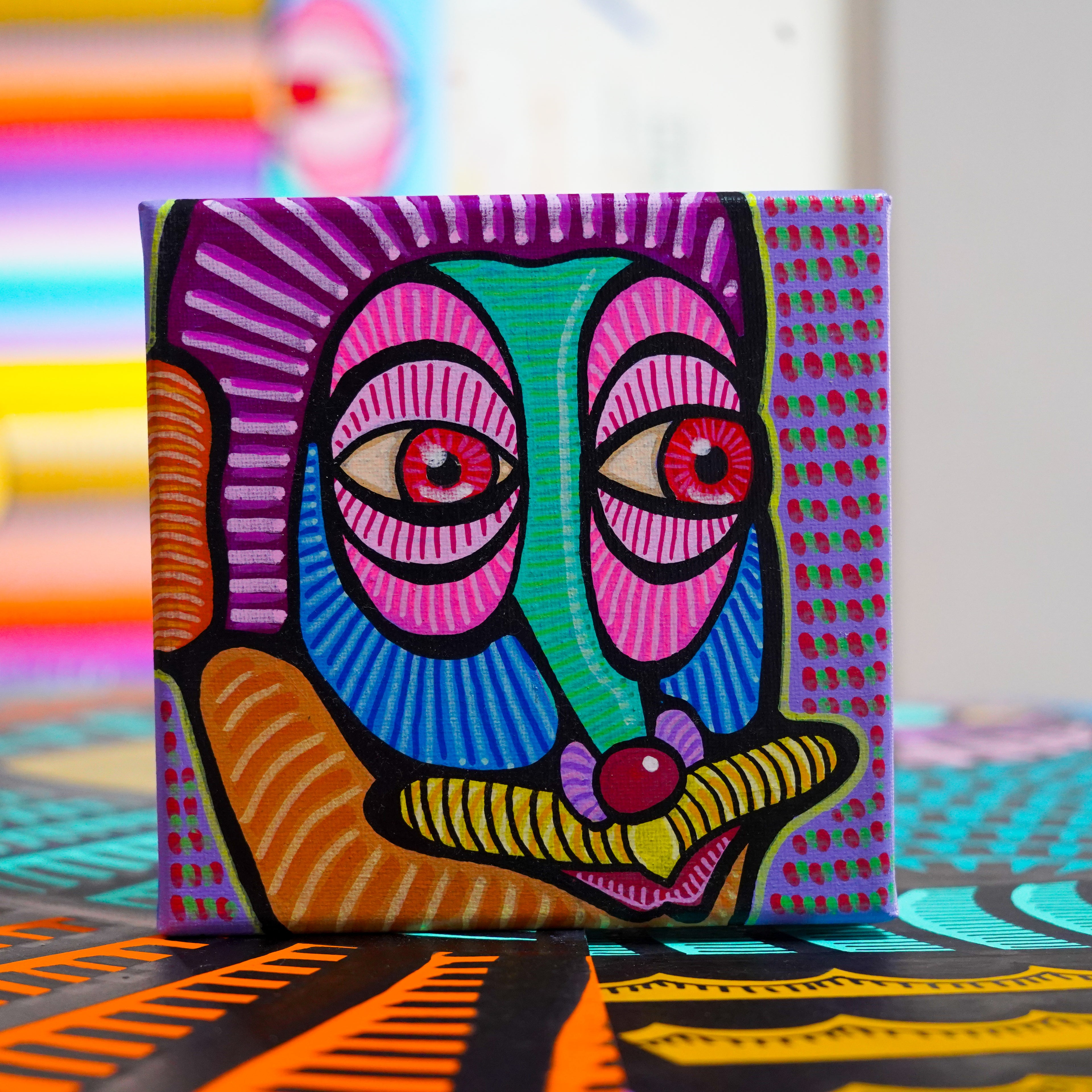 "Rostro Zoom 2" - Framed MX Original Painting