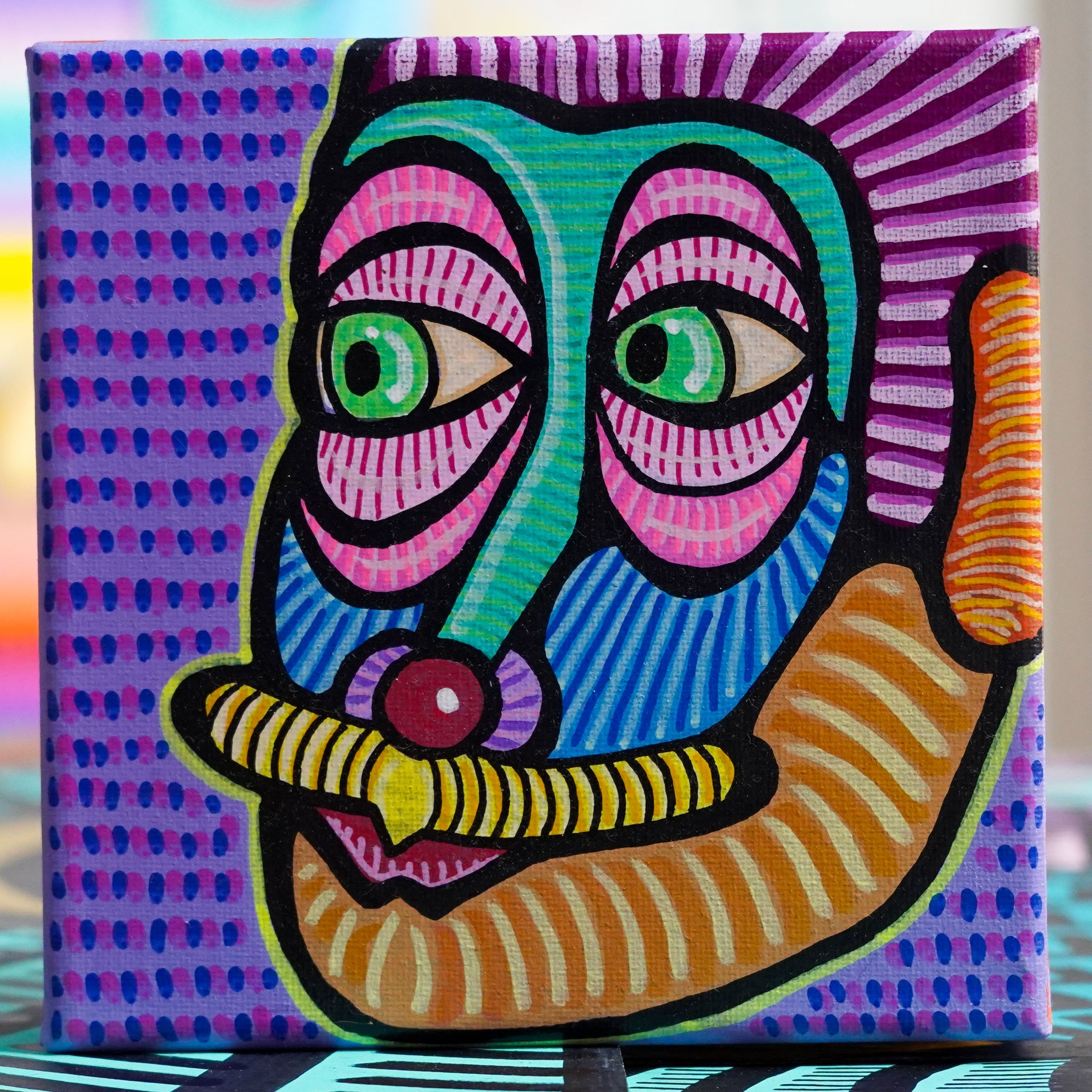 "Rostro Zoom 3" - Framed MX Original Painting