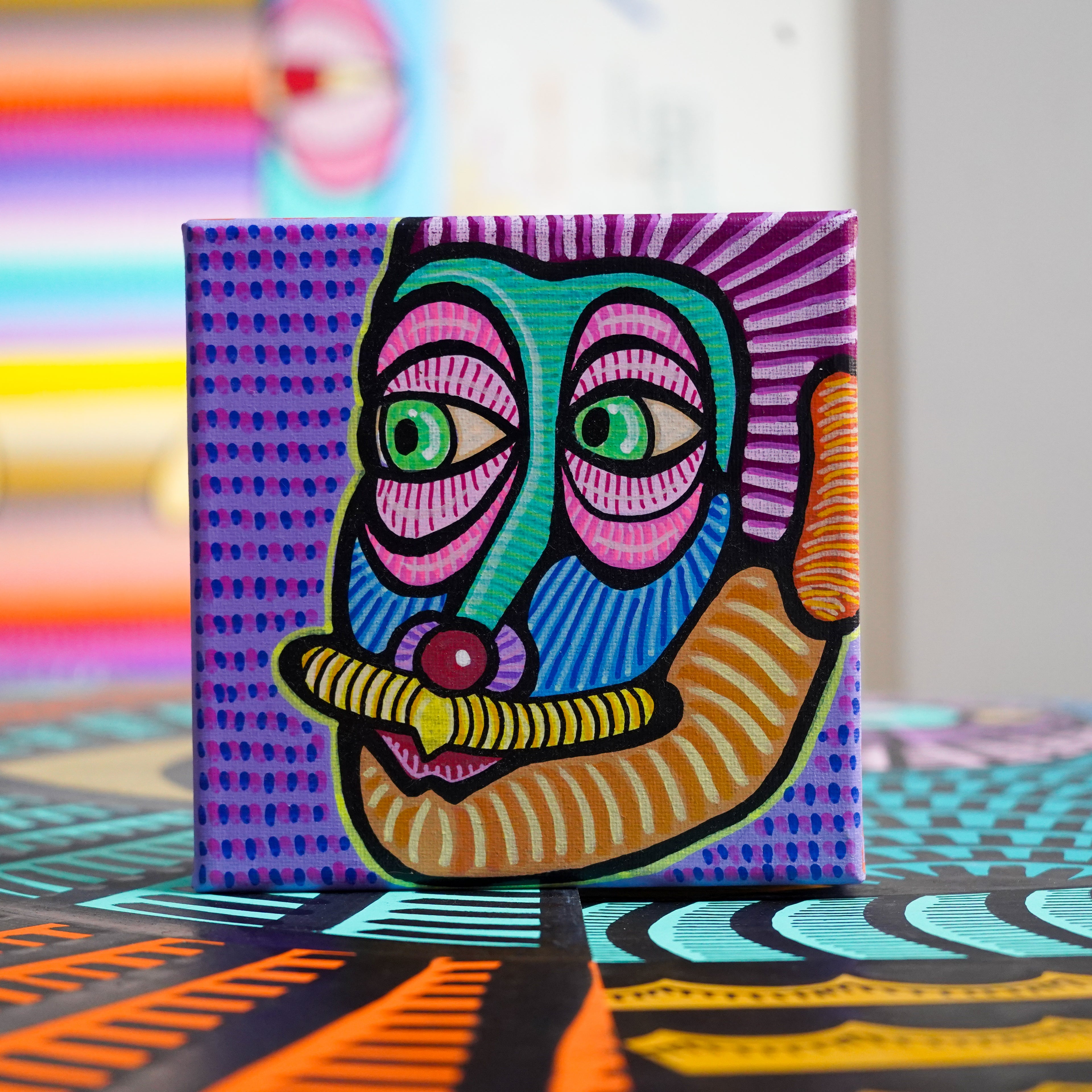 "Rostro Zoom 3" - Framed MX Original Painting