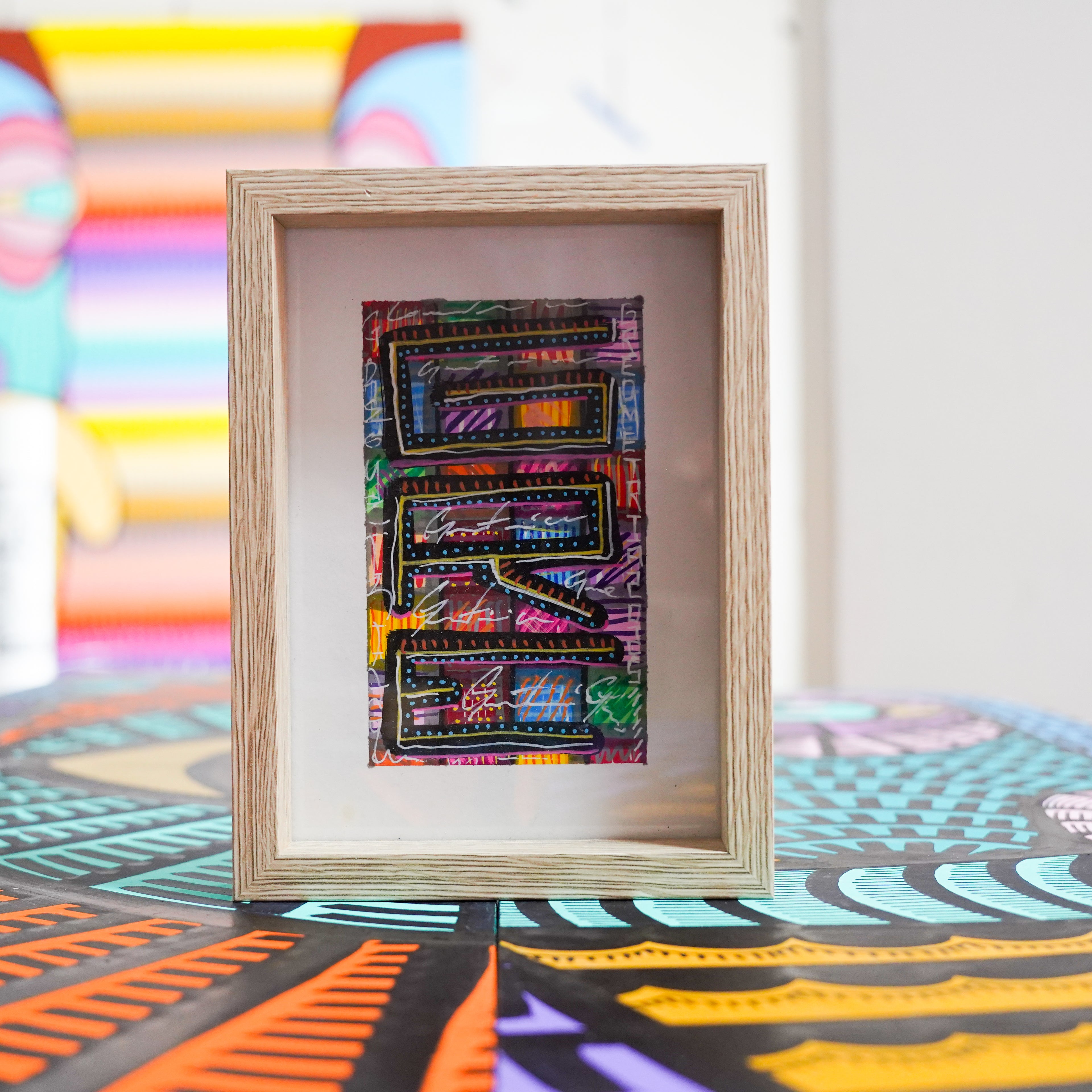 "GRE Greometria" - Framed MX Original Painting