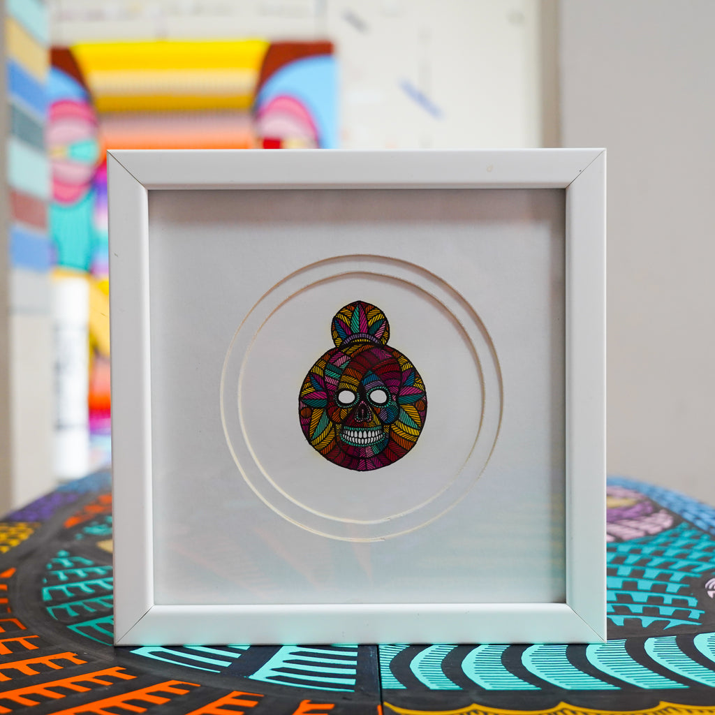 "Calaca GRExican" - Framed MX Original Painting