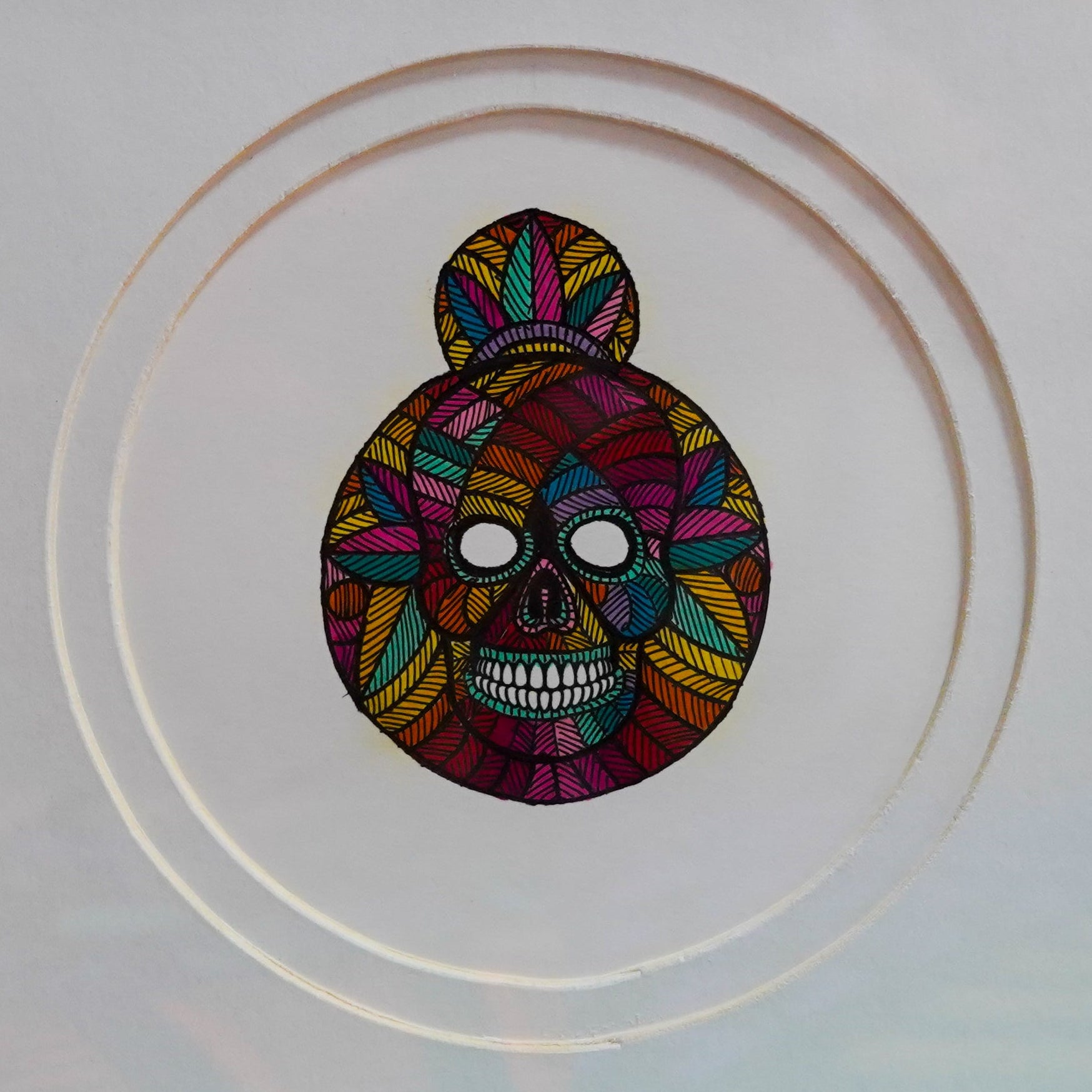 "Calaca GRExican" - Framed MX Original Painting