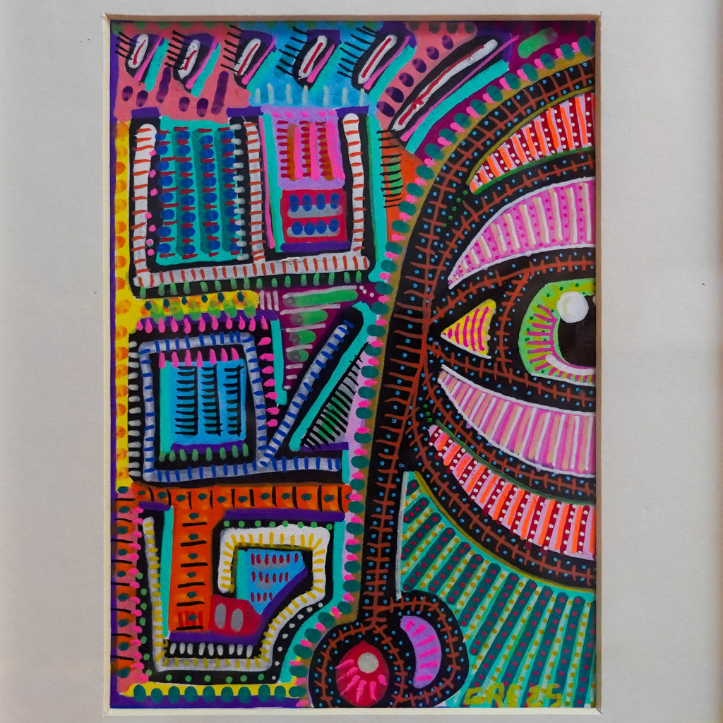 "GRE Medio rostro" - Framed MX Original Painting