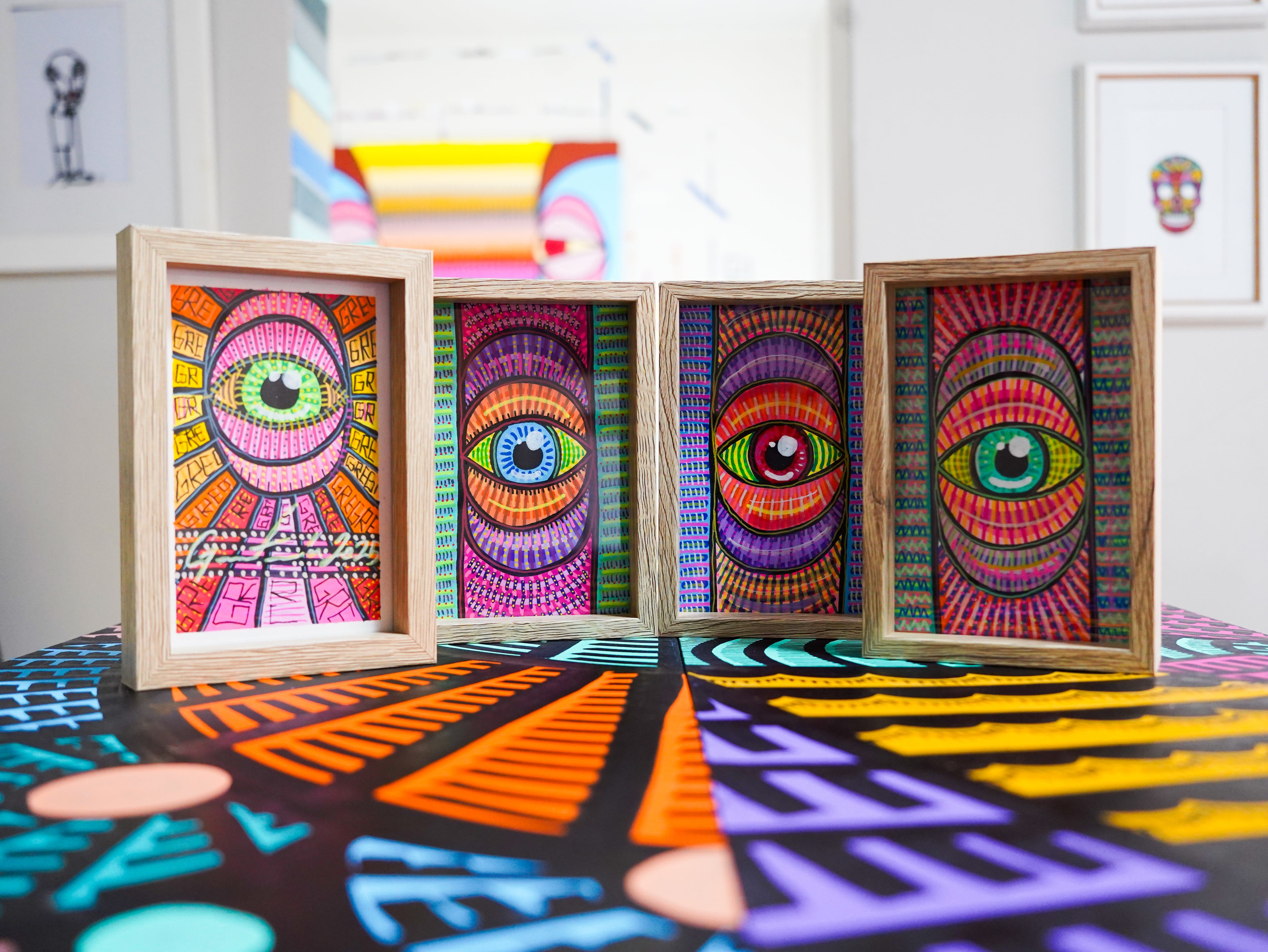 "Ojo 3" - Framed MX Original Painting