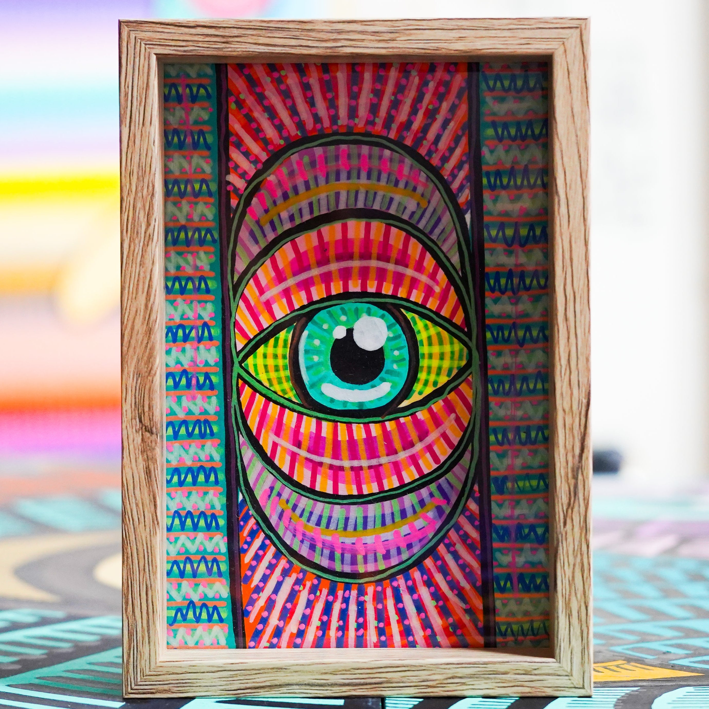 "Ojo 2" - Framed MX Original Painting
