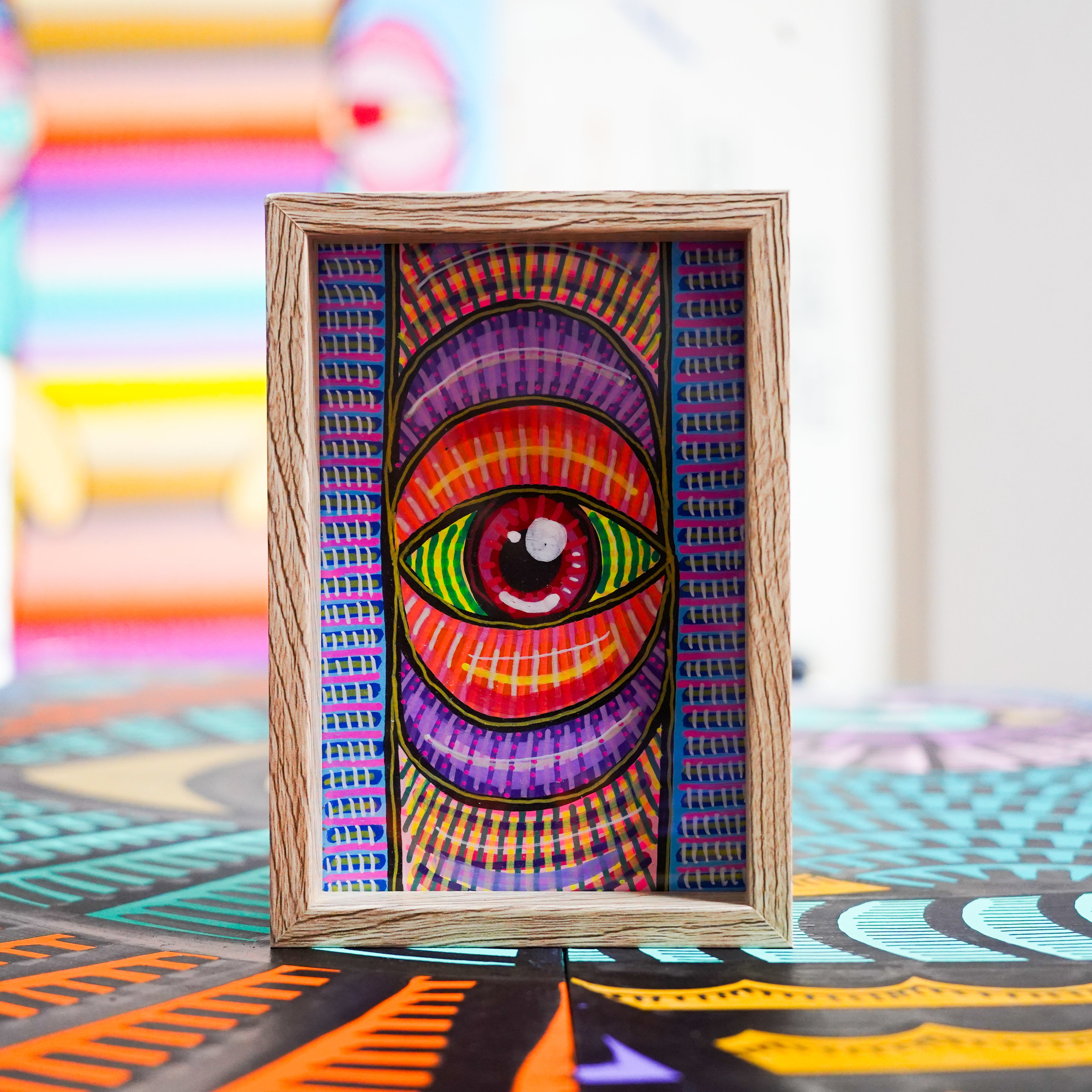 "Ojo 3" - Framed MX Original Painting