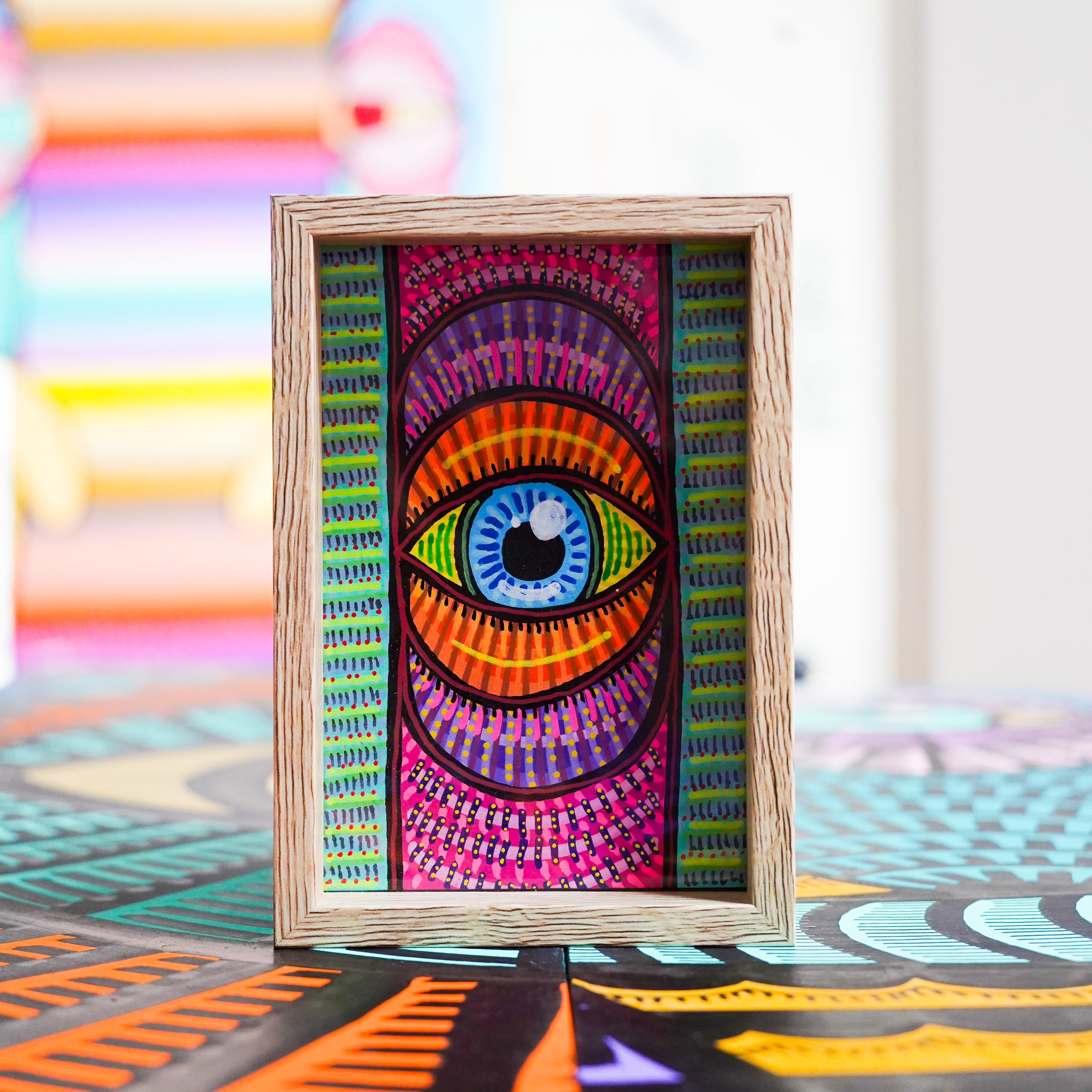 "Ojo 4" - Framed MX Original Painting