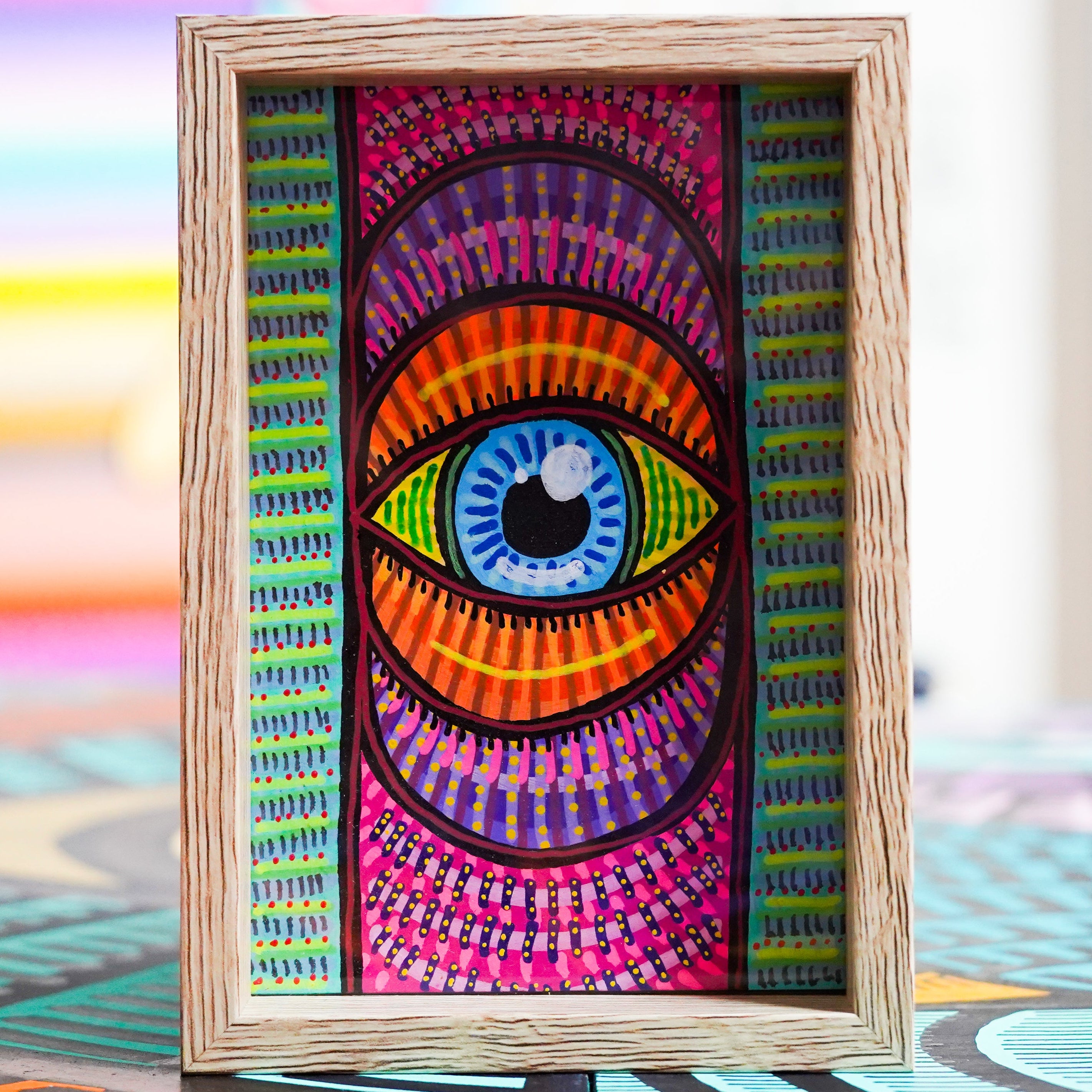 "Ojo 4" - Framed MX Original Painting