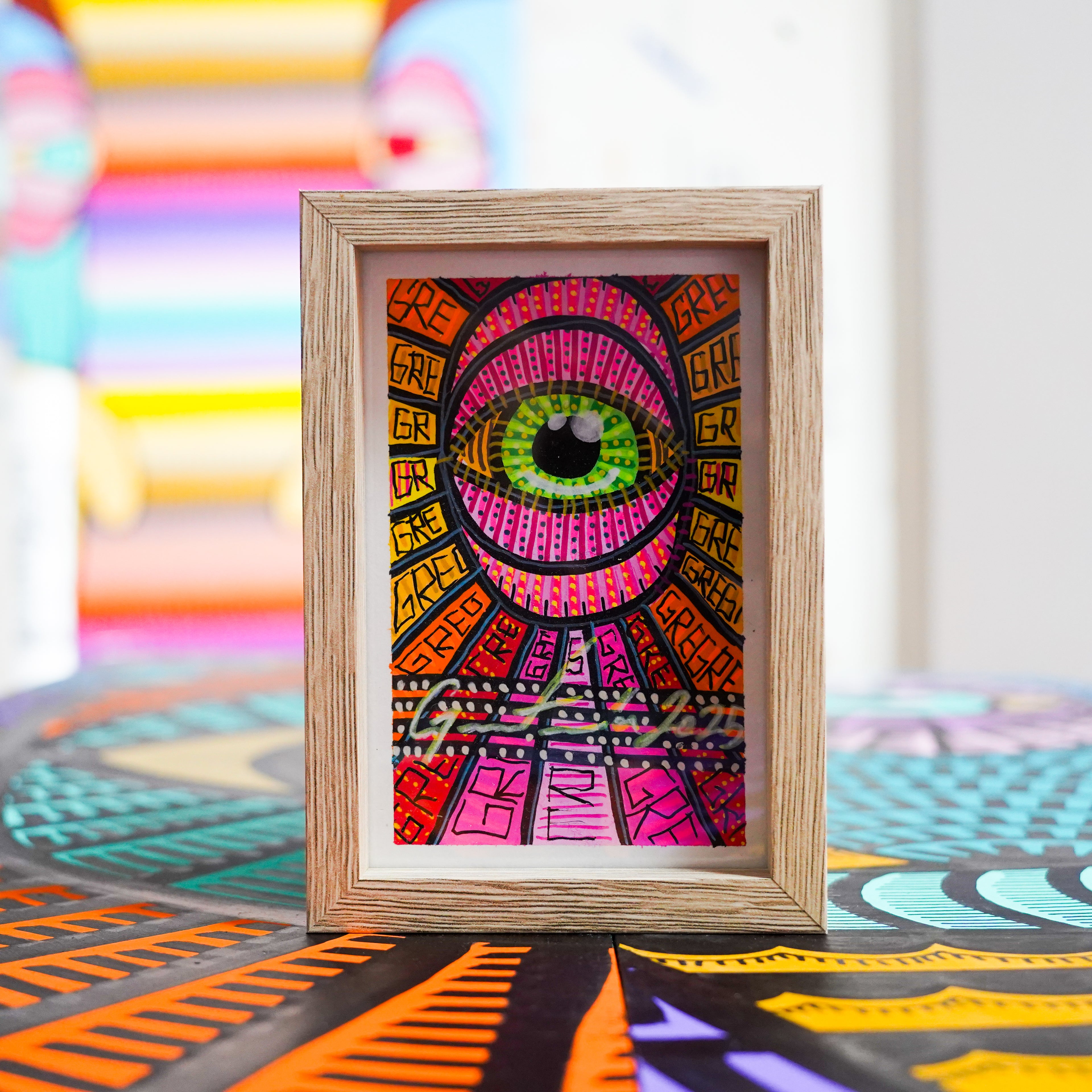 "Ojo 1" - Framed MX Original Painting