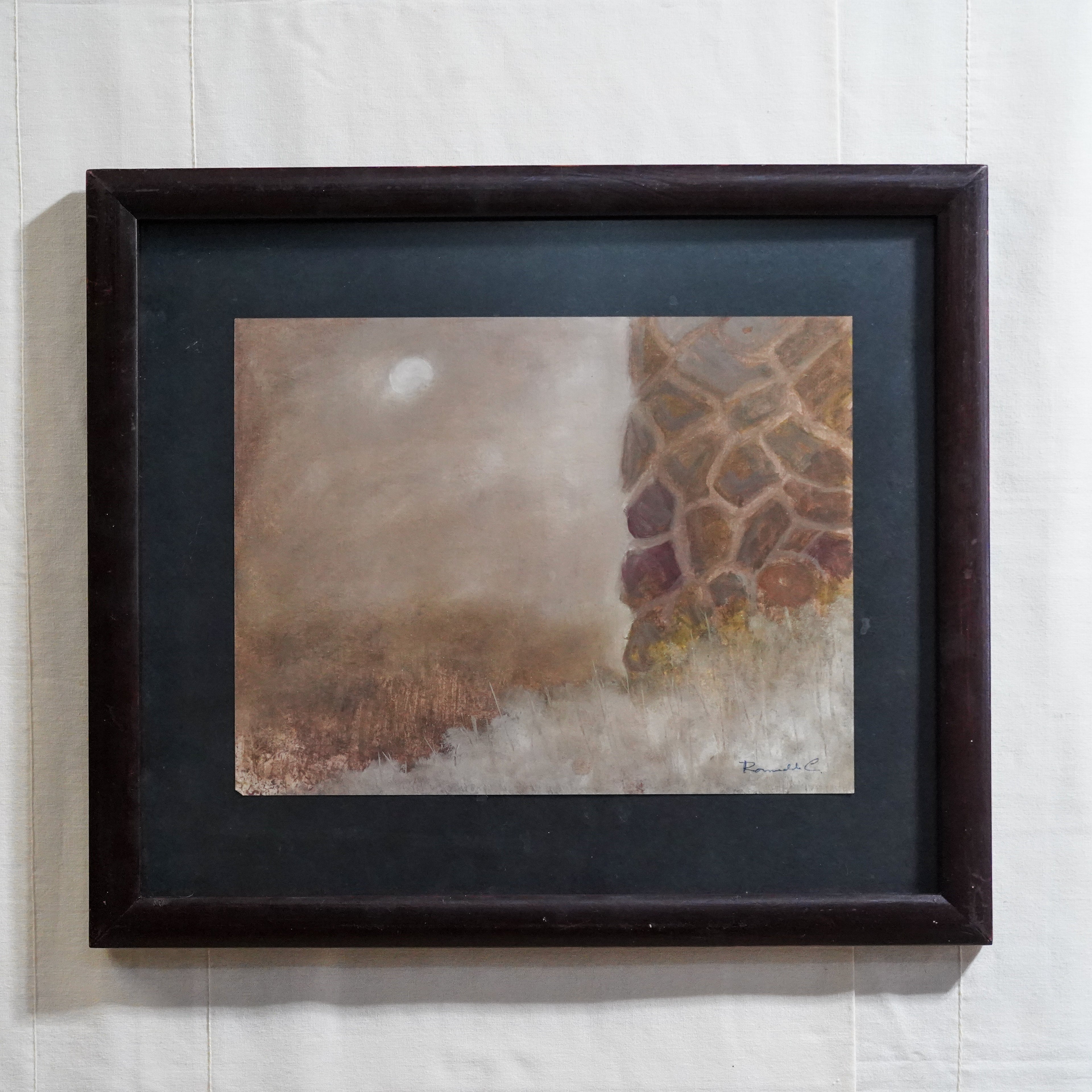 Pintura de paisaje brumoso