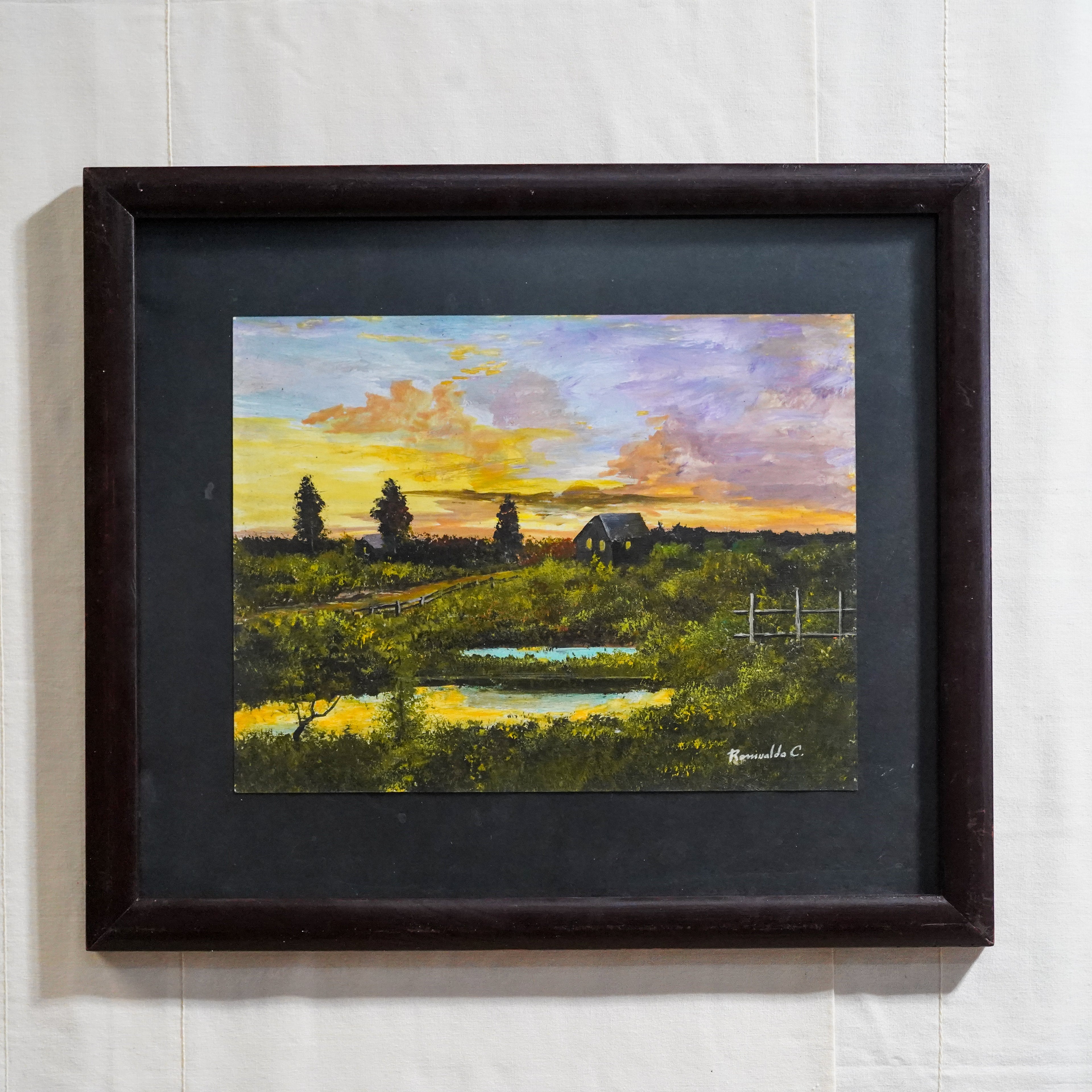 Pintura de un atardecer