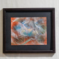 Pintura abstracta con aerografia en tono rojo y azul
