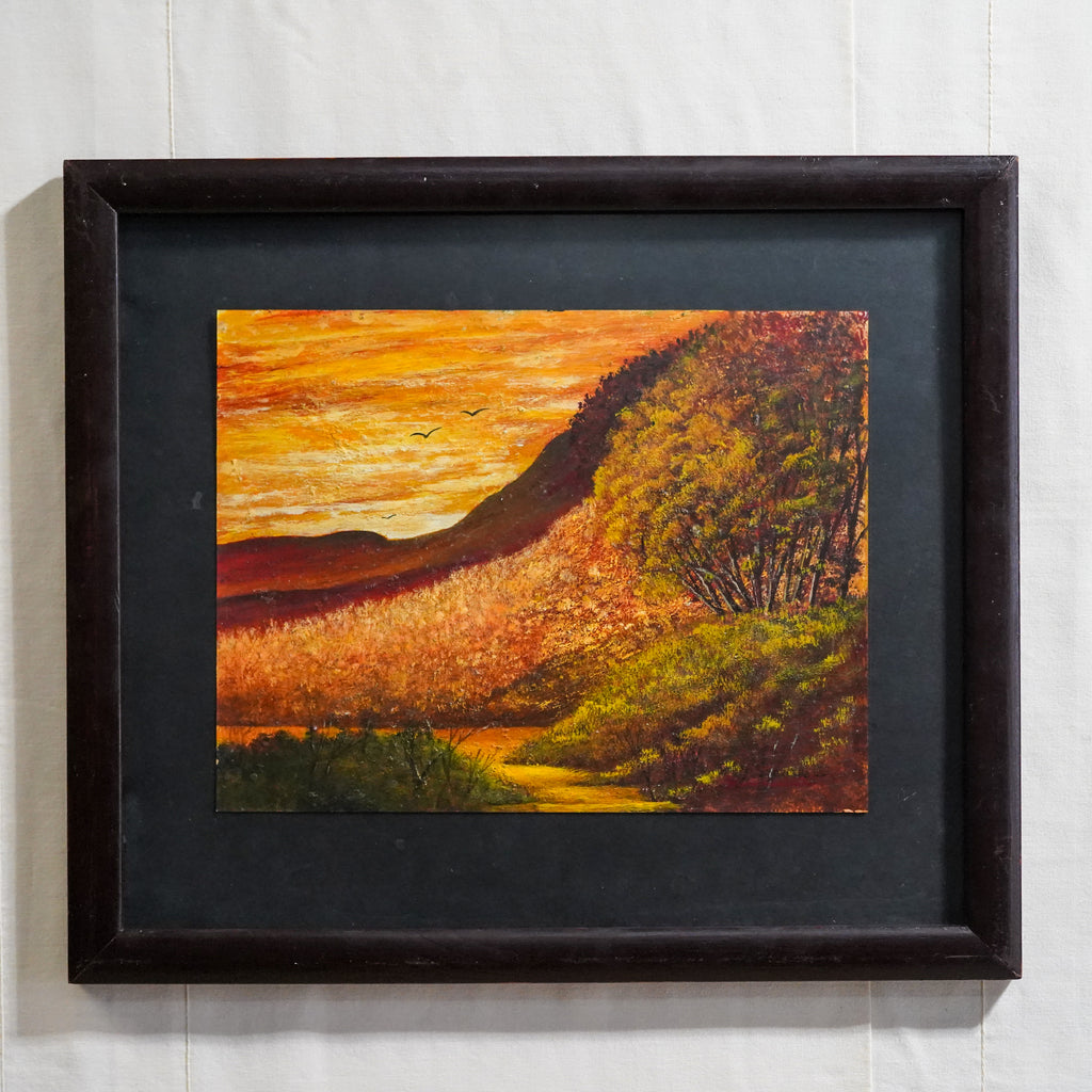 Pintura de paisaje ladera