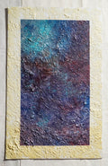 Pintura abstracta con tonos azules y verdes