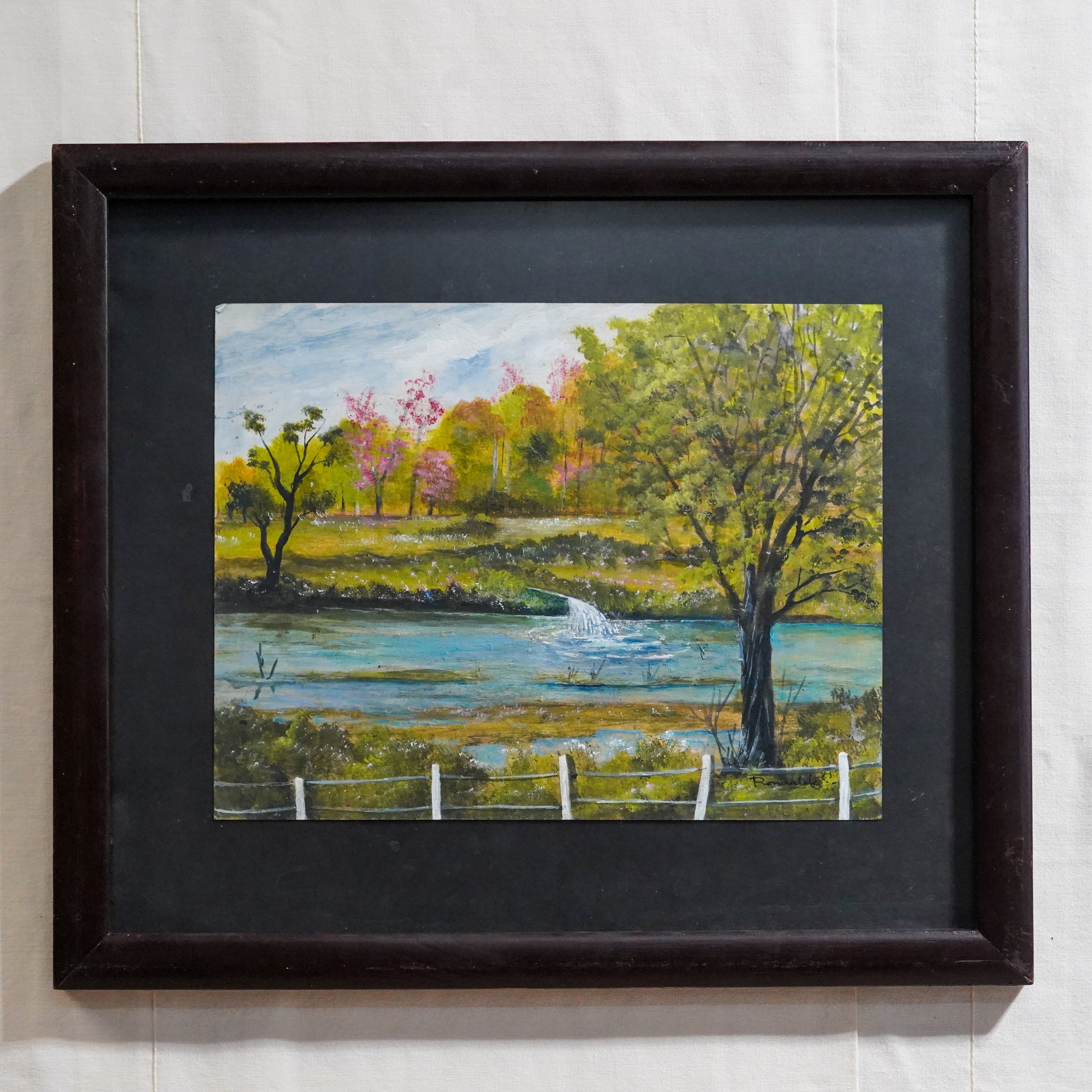 Pintura de un pozo de agua