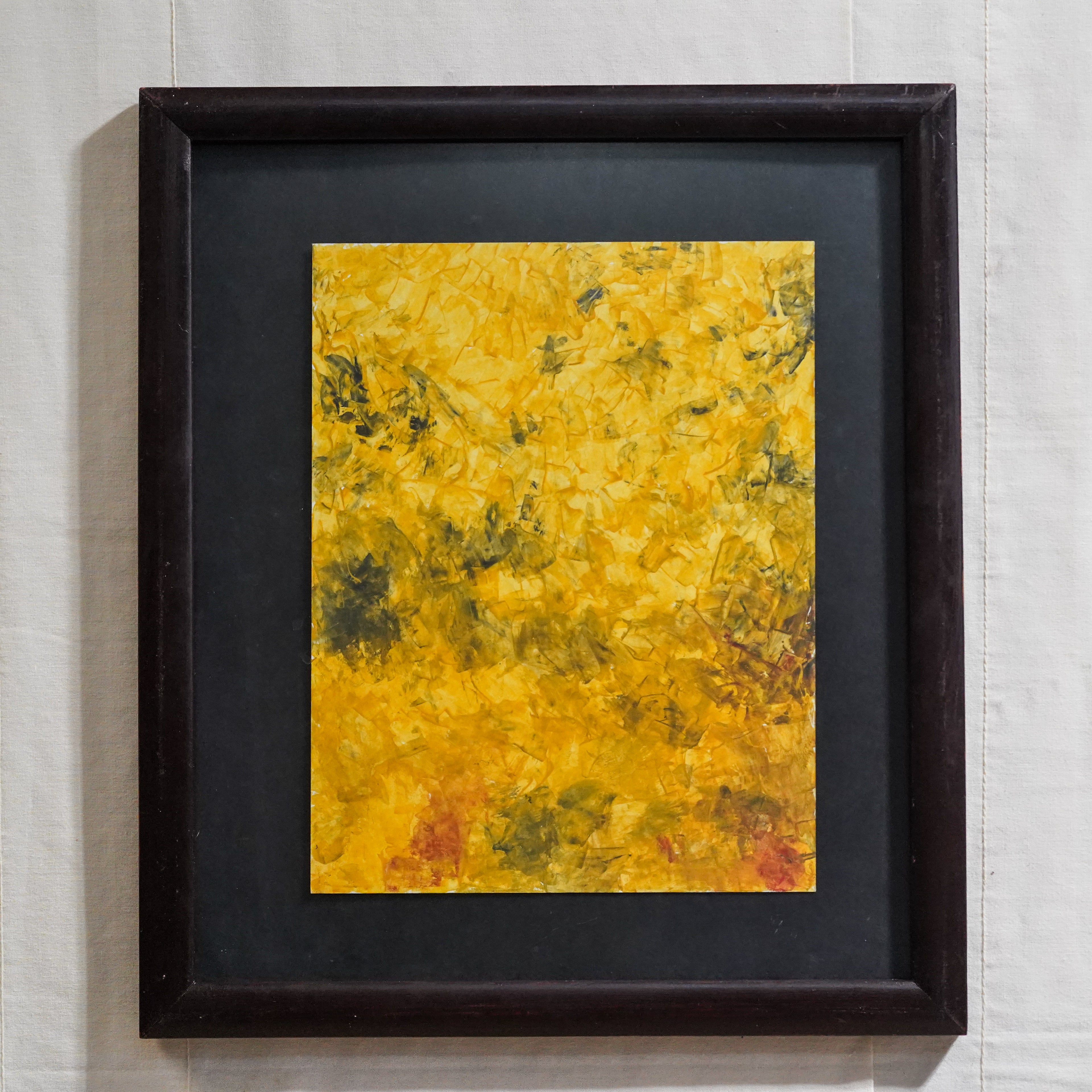 Pintura abstracta amarilla