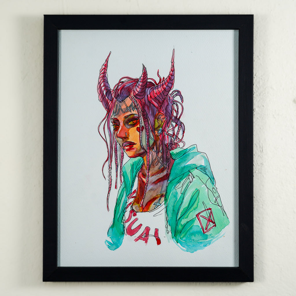 "Demonio Ciberpunk" - MX Original Painting