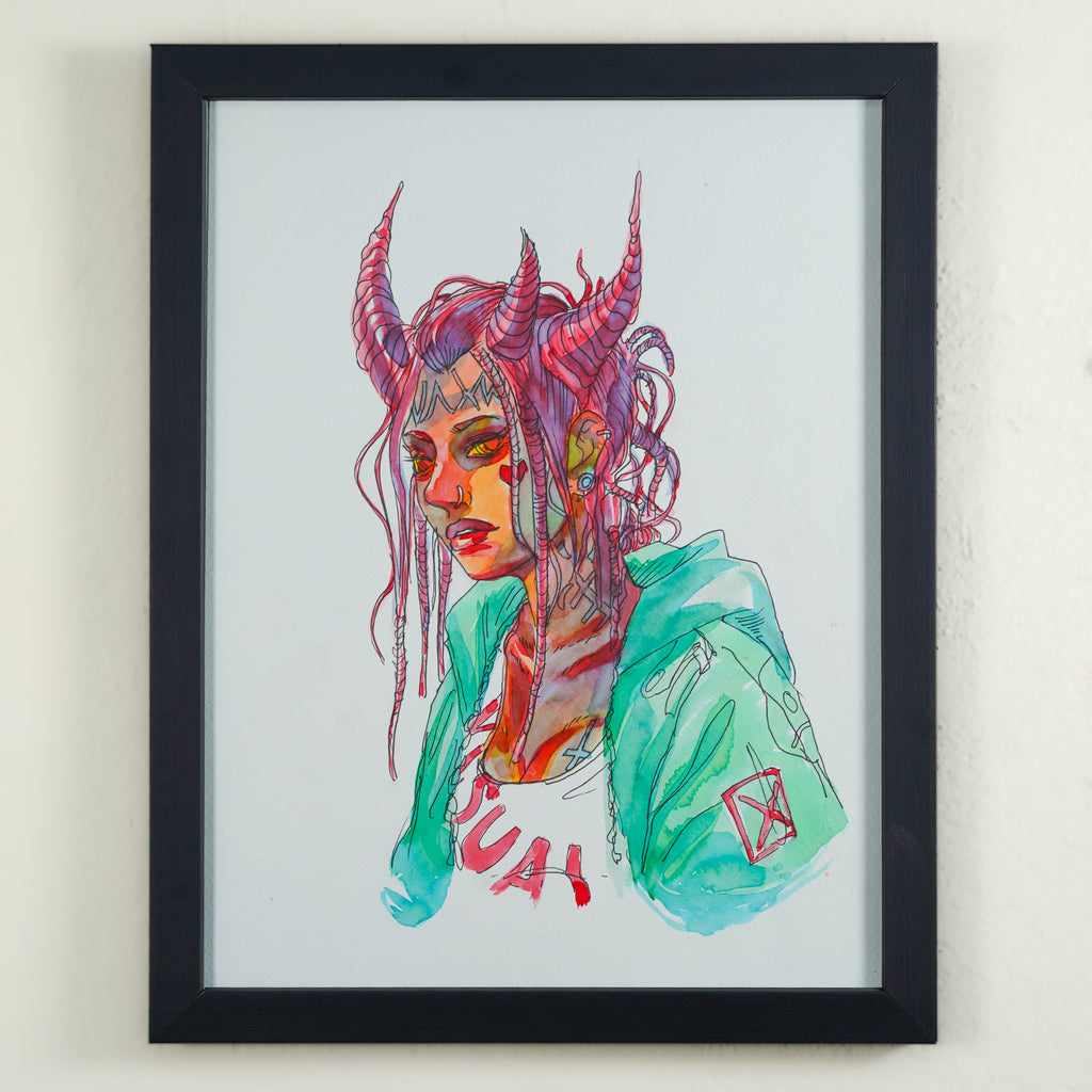 "Demonio Ciberpunk" - MX Original Painting