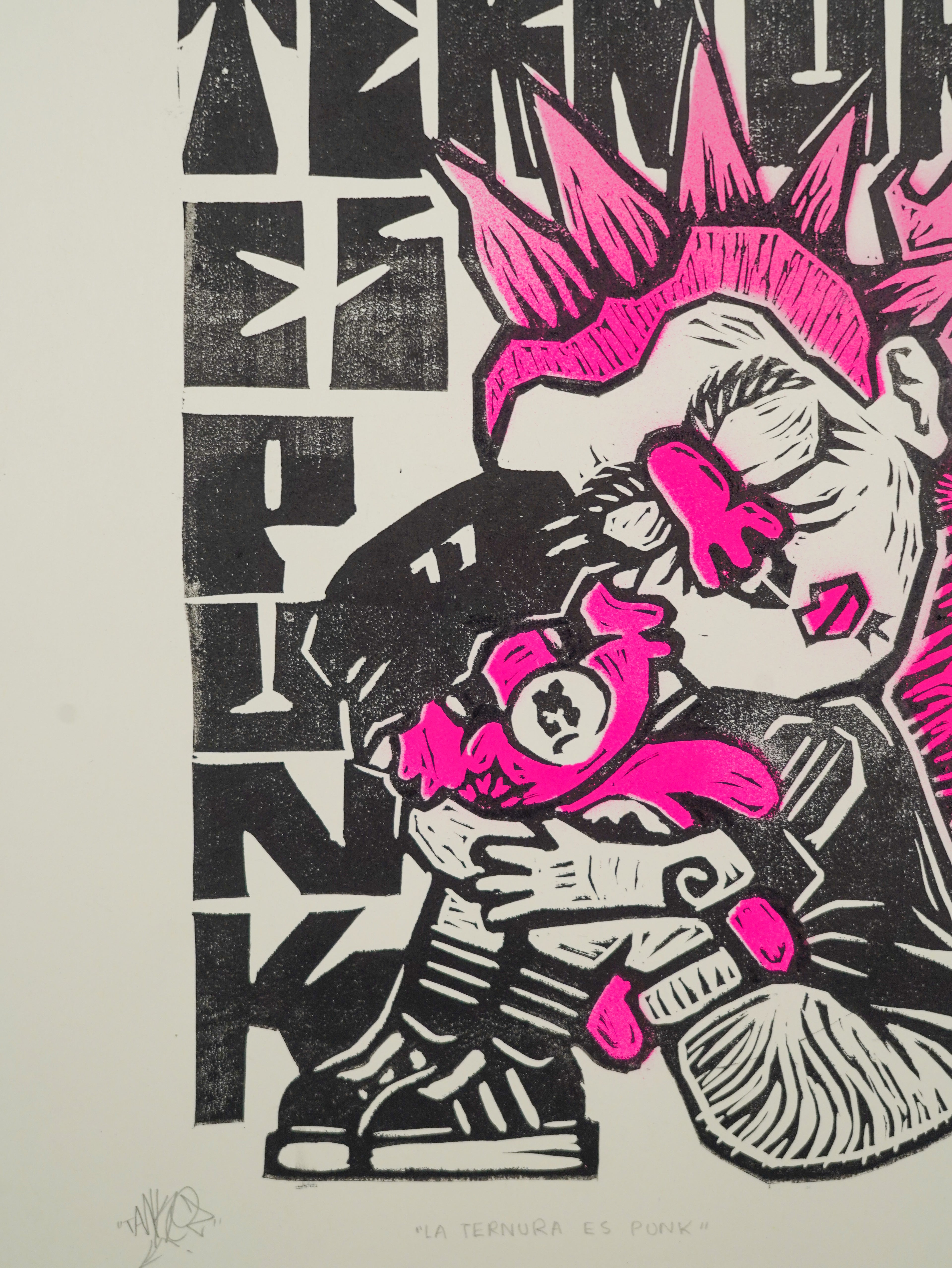 "La ternura es punk" - MX Original Linocut (1/3)