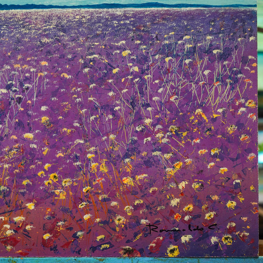 "Flores y allá en el Cerro de la Silla" - MX Original Painting