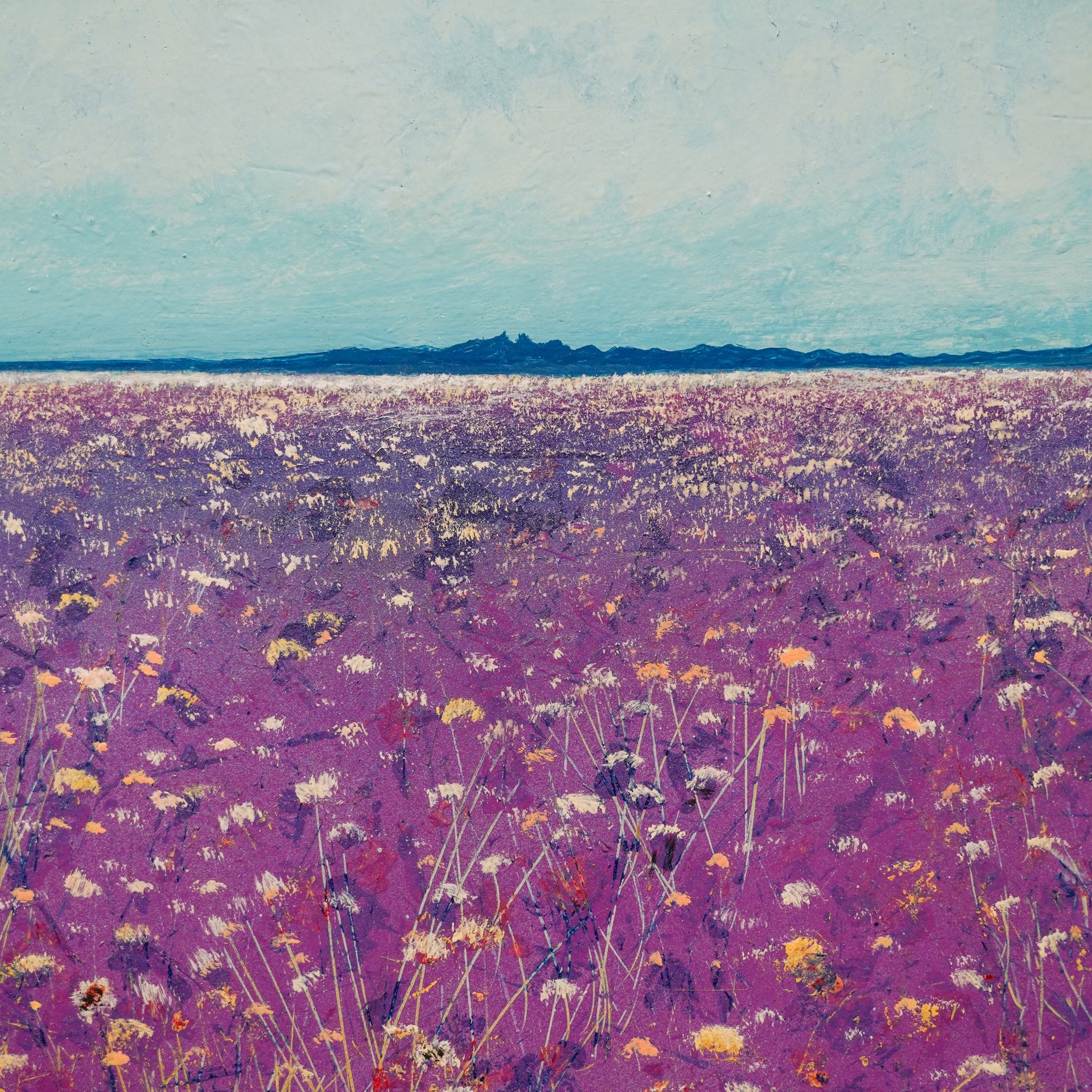 "Flores y allá en el Cerro de la Silla" - MX Original Painting