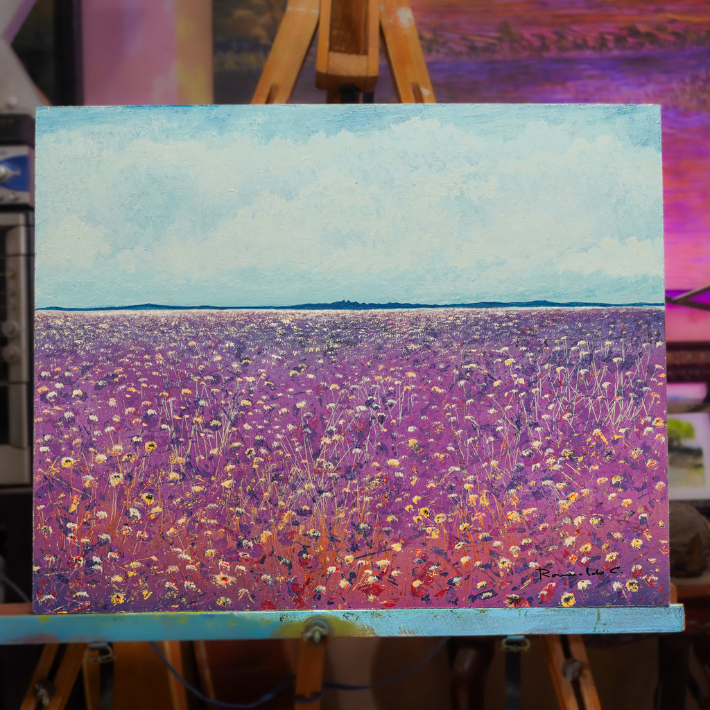 "Flores y allá en el Cerro de la Silla" - MX Original Painting