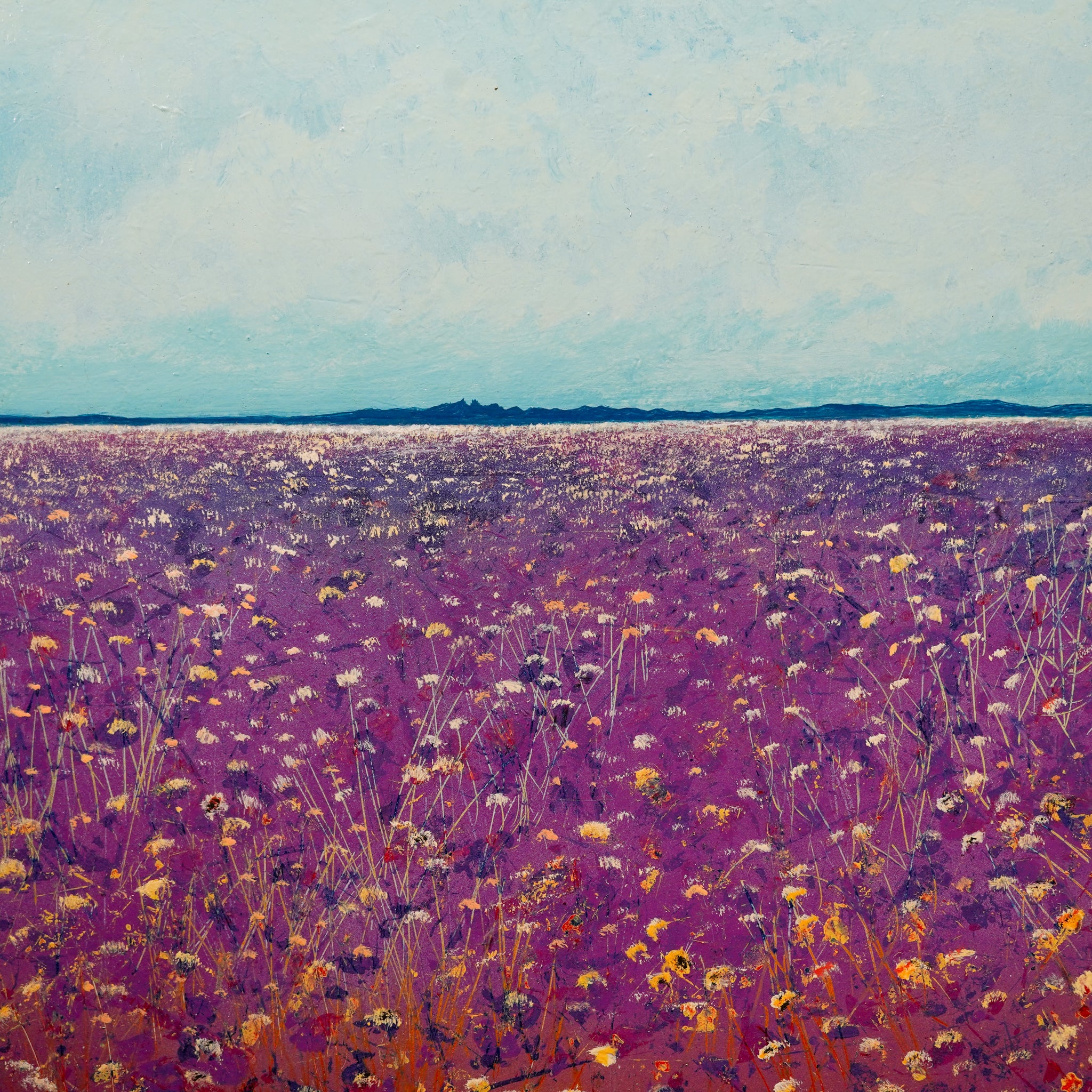 "Flores y allá en el Cerro de la Silla" - MX Original Painting