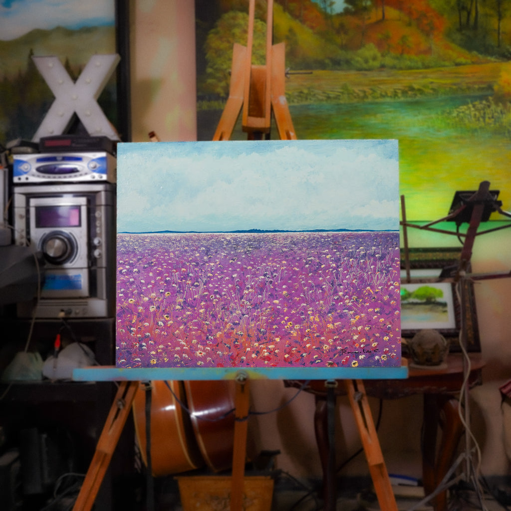 "Flores y allá en el Cerro de la Silla" - MX Original Painting