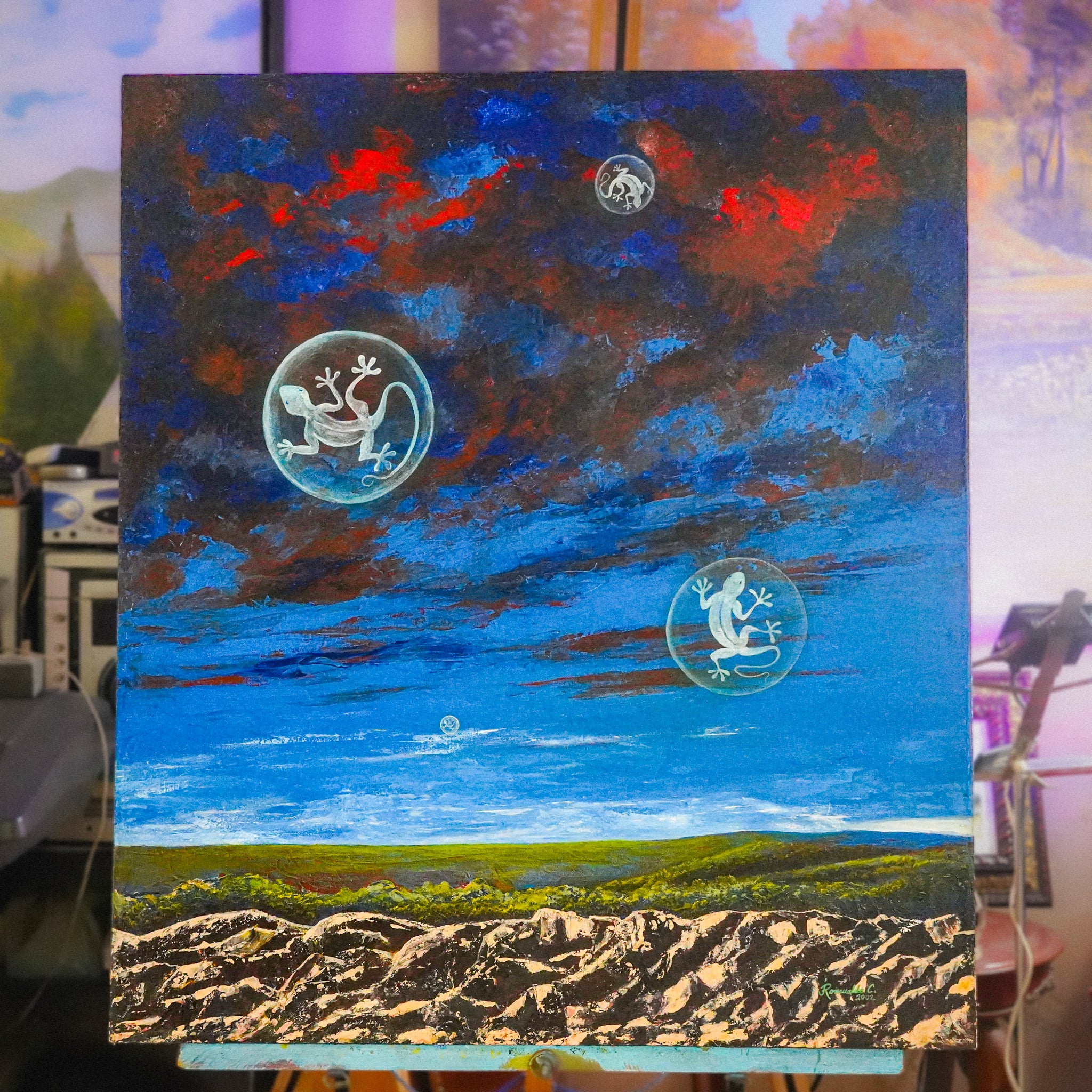 "Allá al atardecer" - MX Original Painting