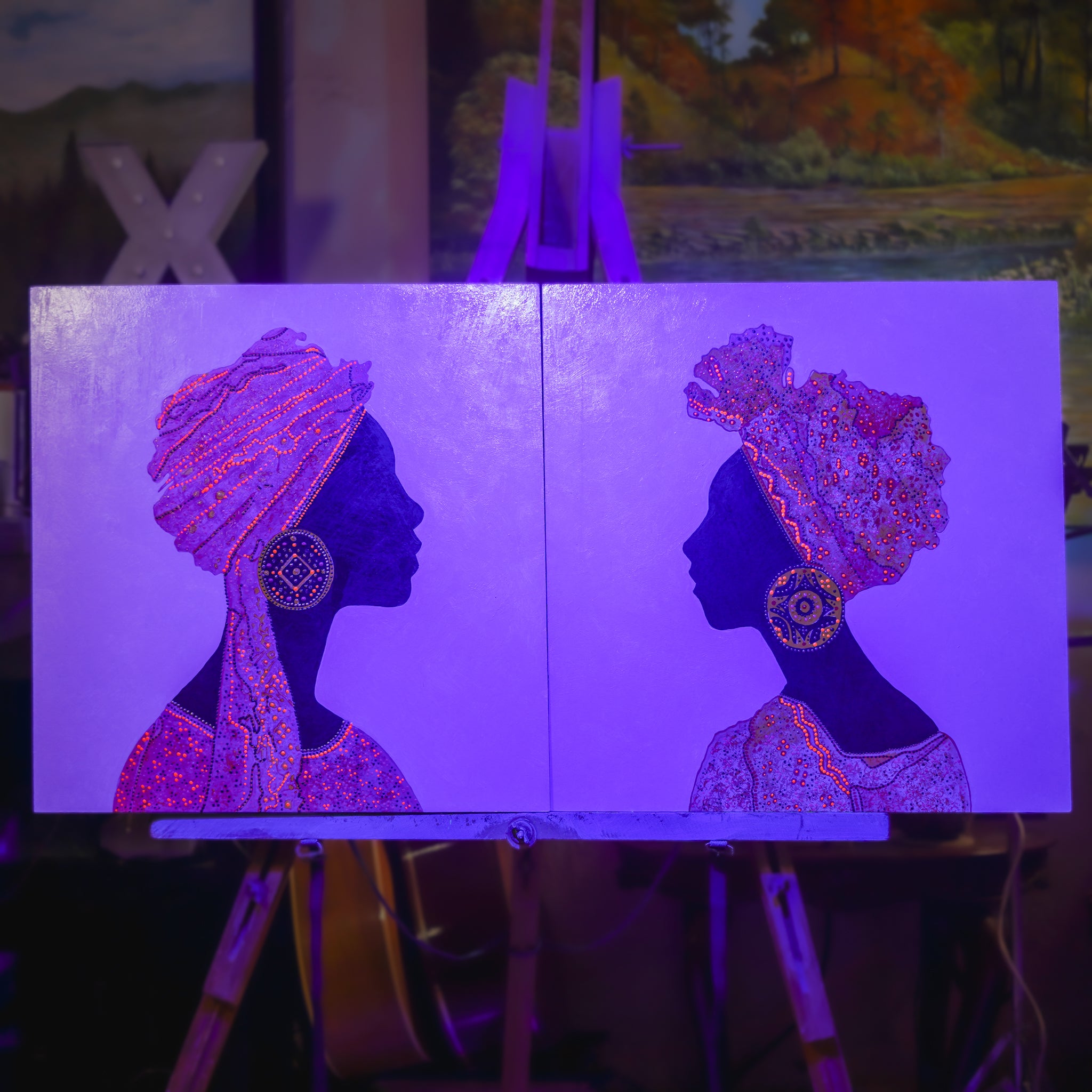 "Negritas" (Dyptich) - MX Original Painting
