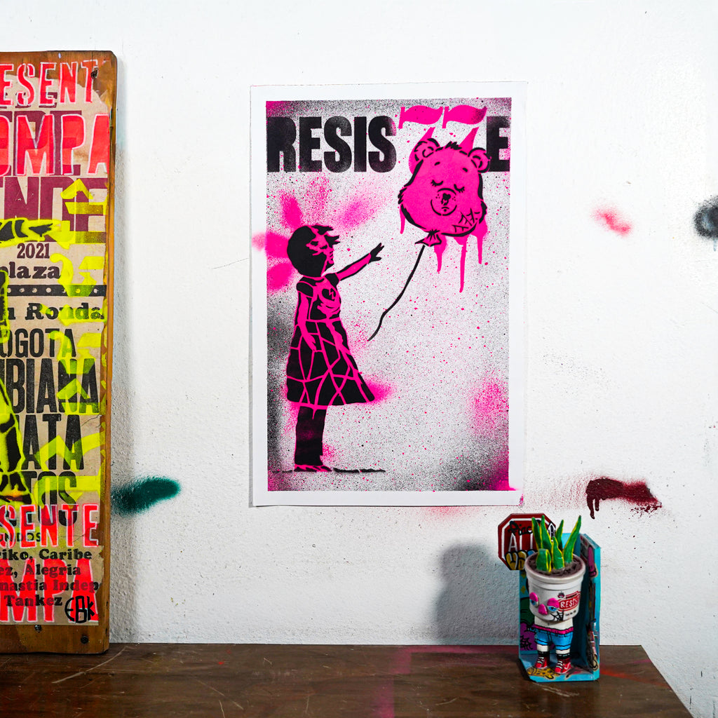 "Adiós (Rosa/Negro)" | MX Original Painting
