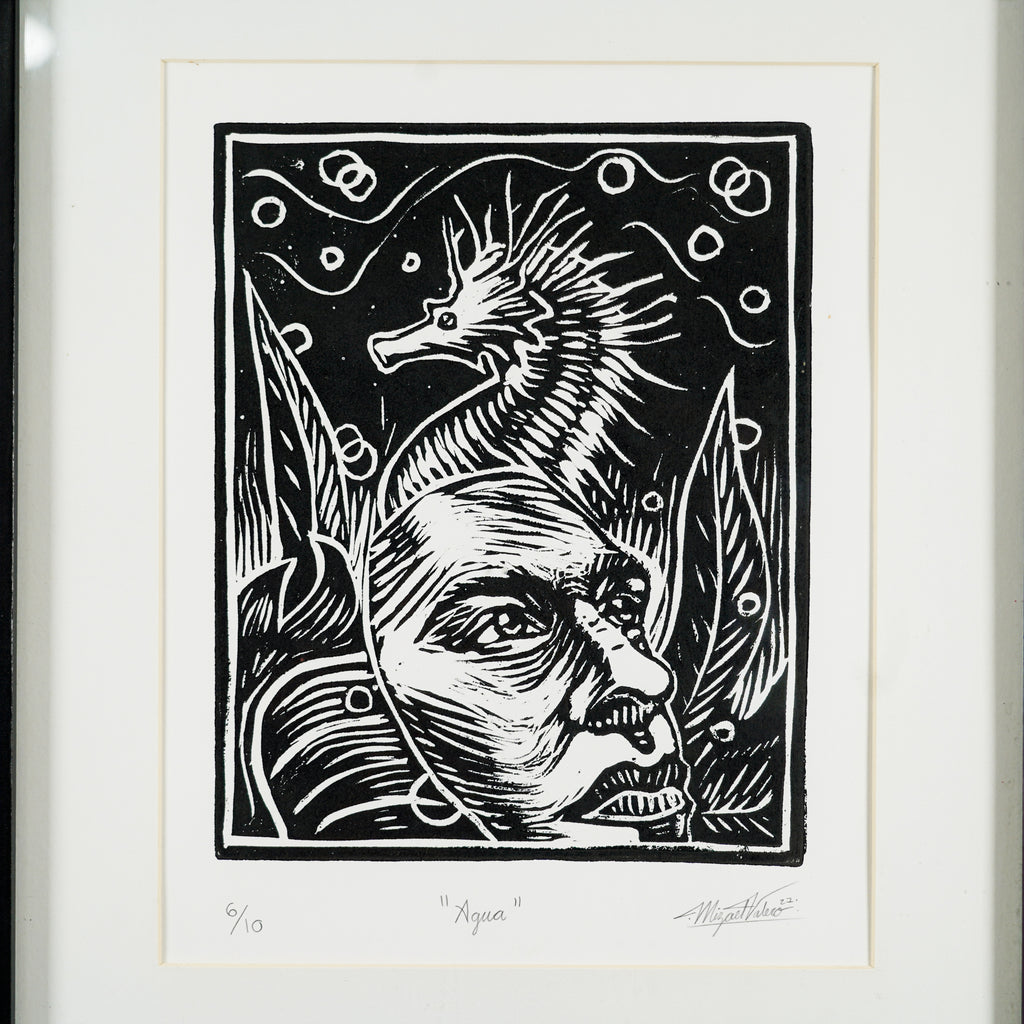 "Agua" - MX Original Linocut Print