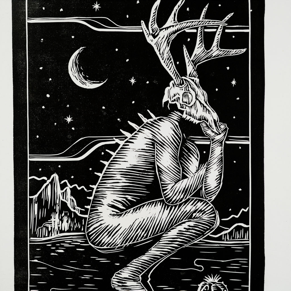 "Huasteca" - MX Original Linocut print
