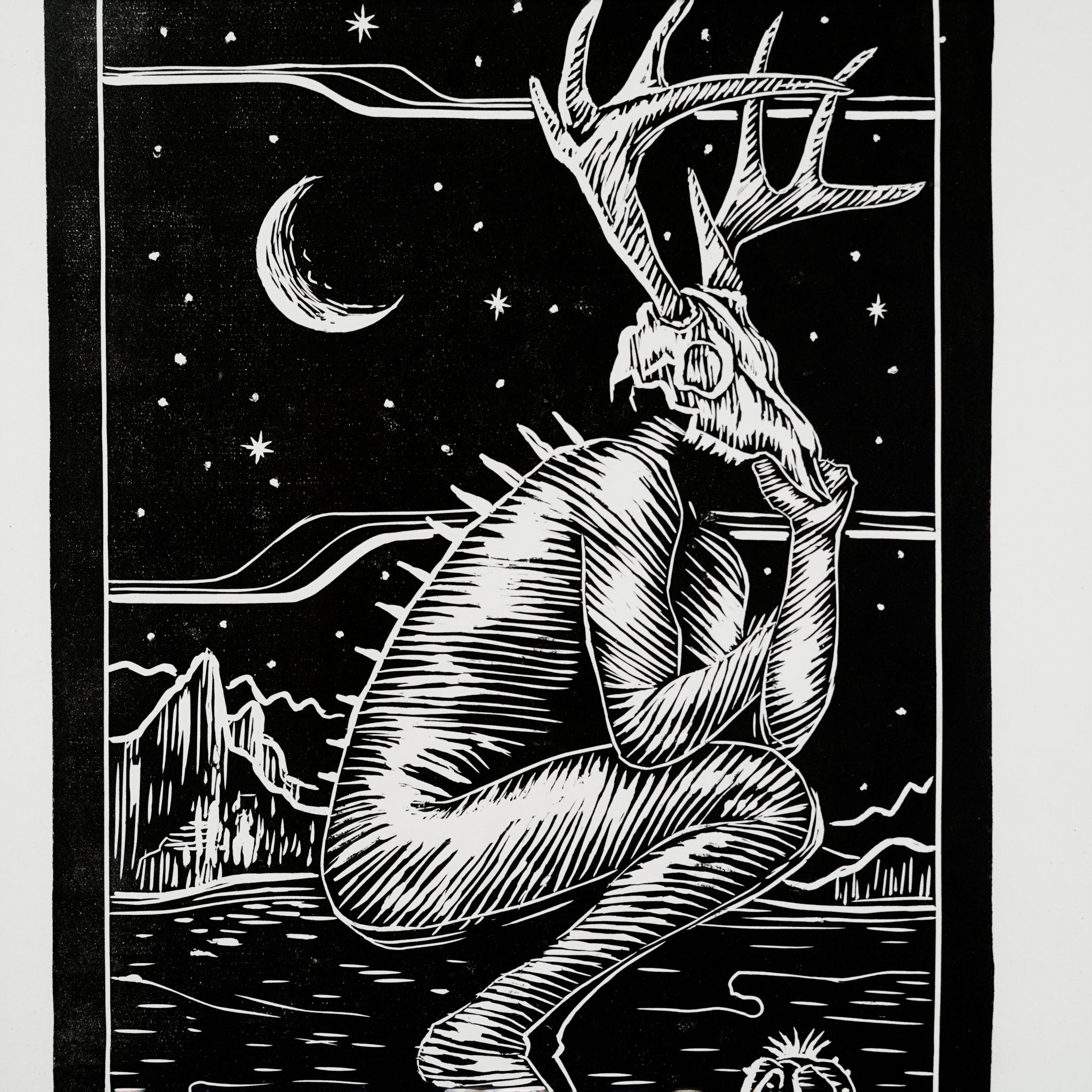 "Huasteca" - MX Original Linocut print