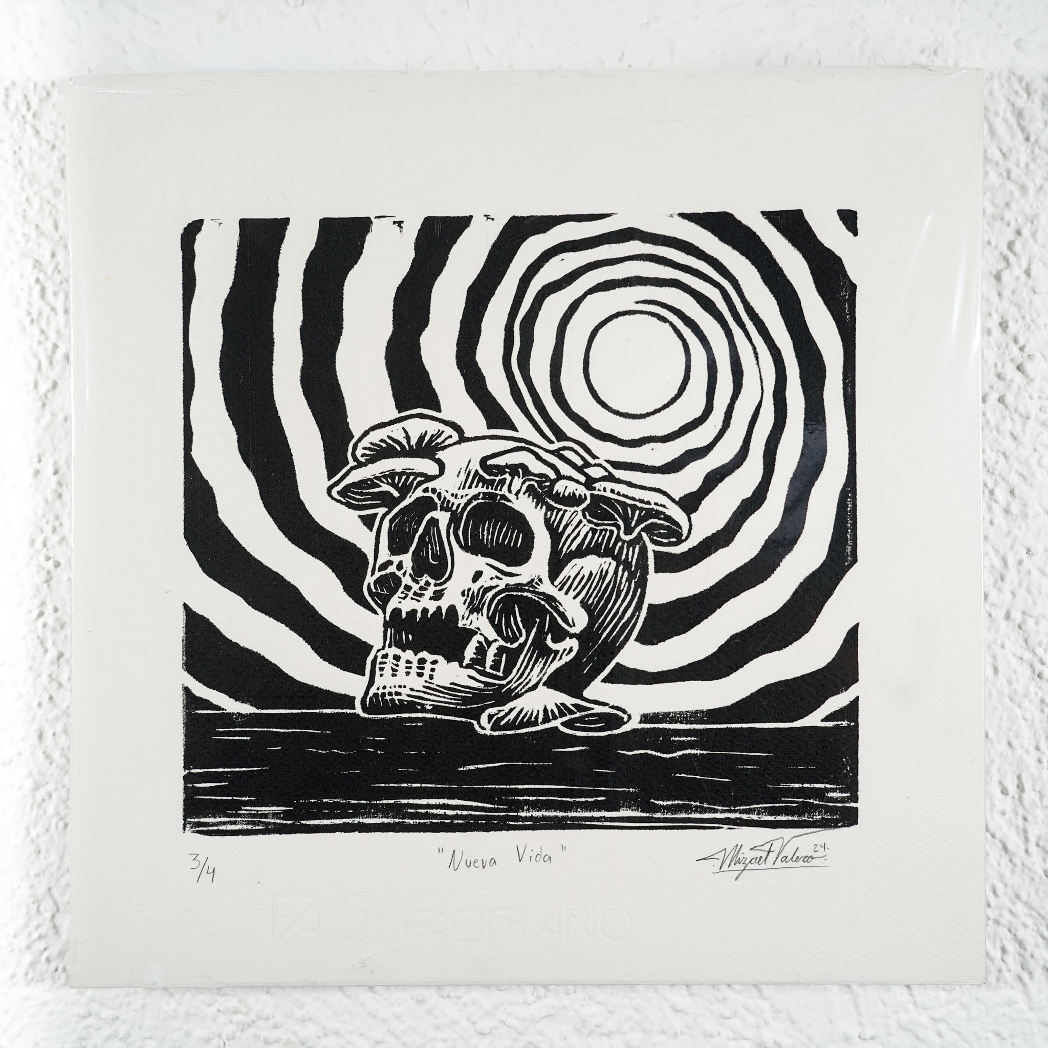 "Nueva vida" - MX Original Linocut print