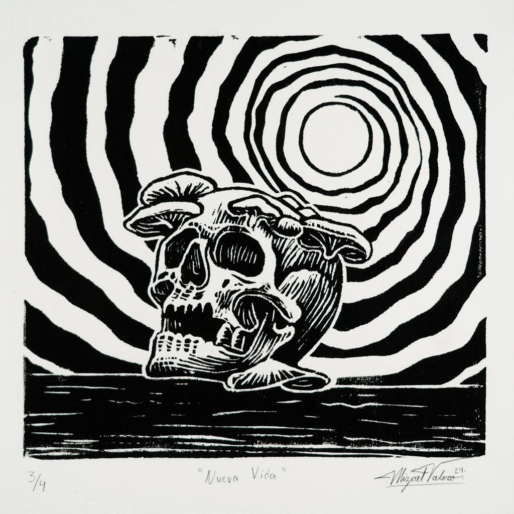 "Nueva vida" - MX Original Linocut print