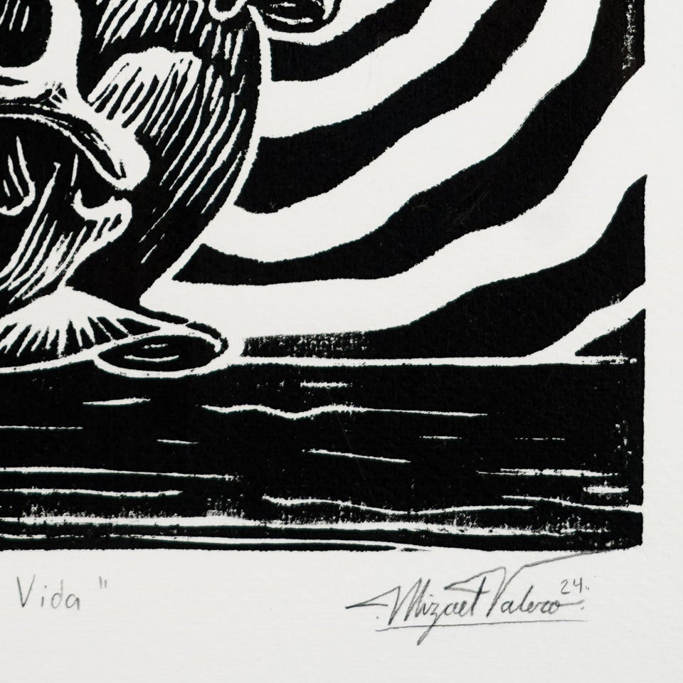 "Nueva vida" - MX Original Linocut print