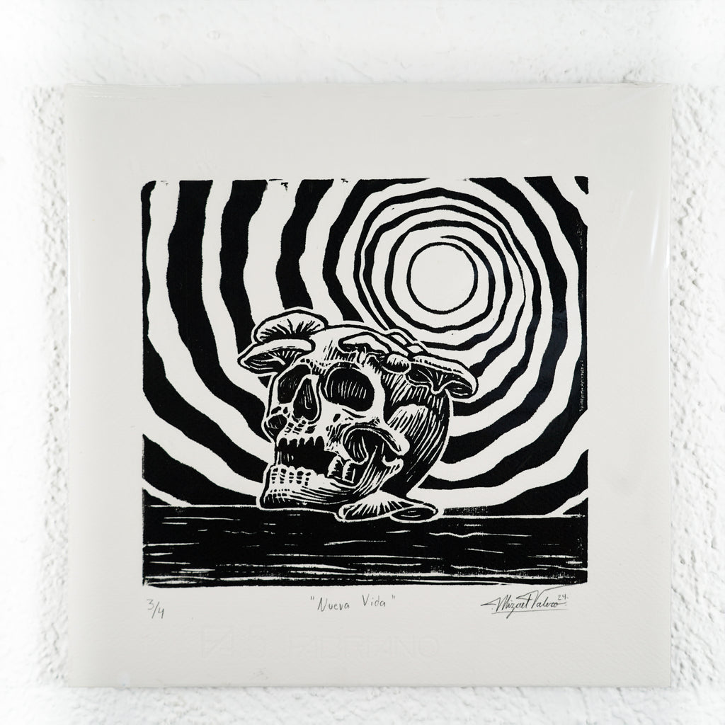 "Nueva vida" - MX Original Linocut print
