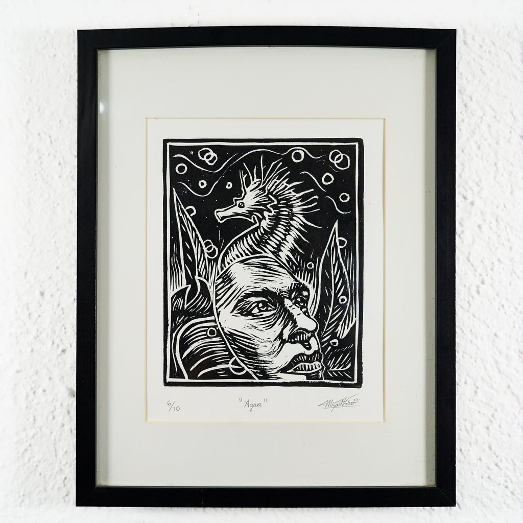 "Agua" - MX Original Linocut Print