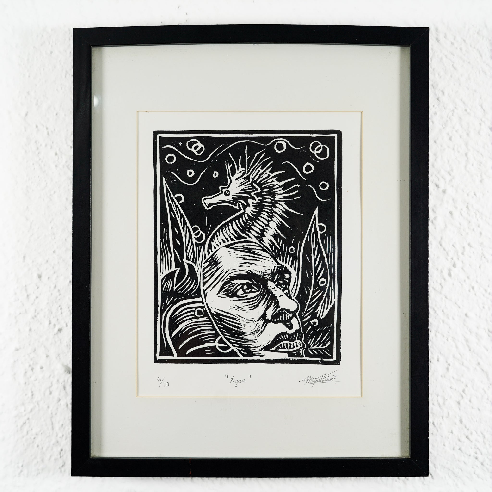 "Agua" - MX Original Linocut Print
