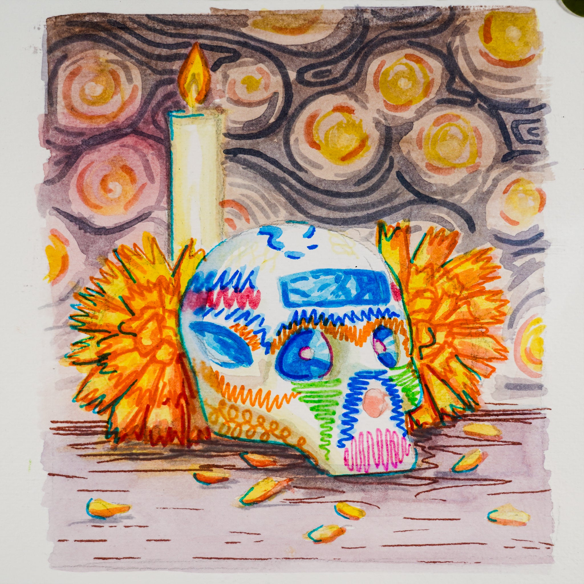 "Calaverita de azúcar" - MX Original Watercolor