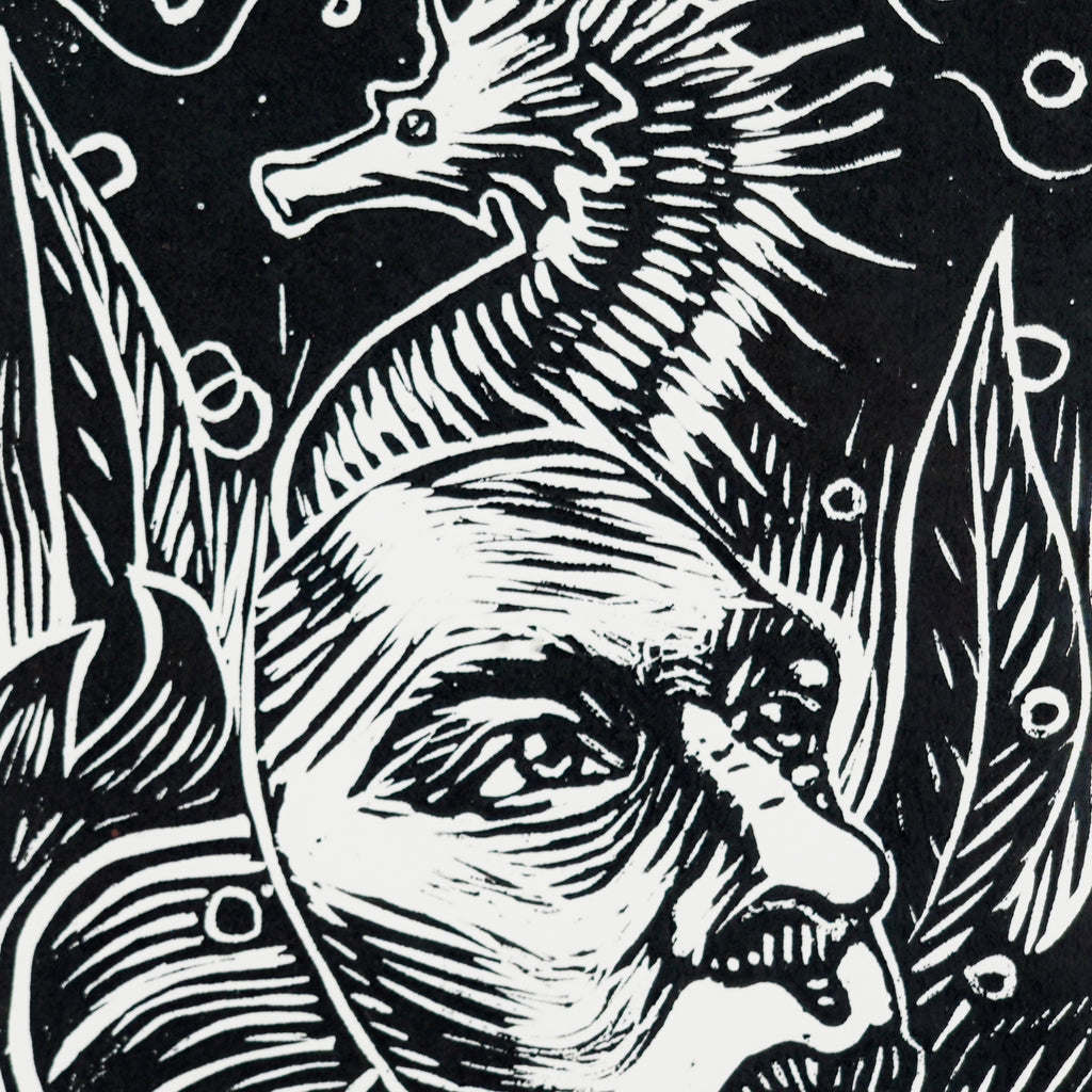 "Agua" - MX Original Linocut Print